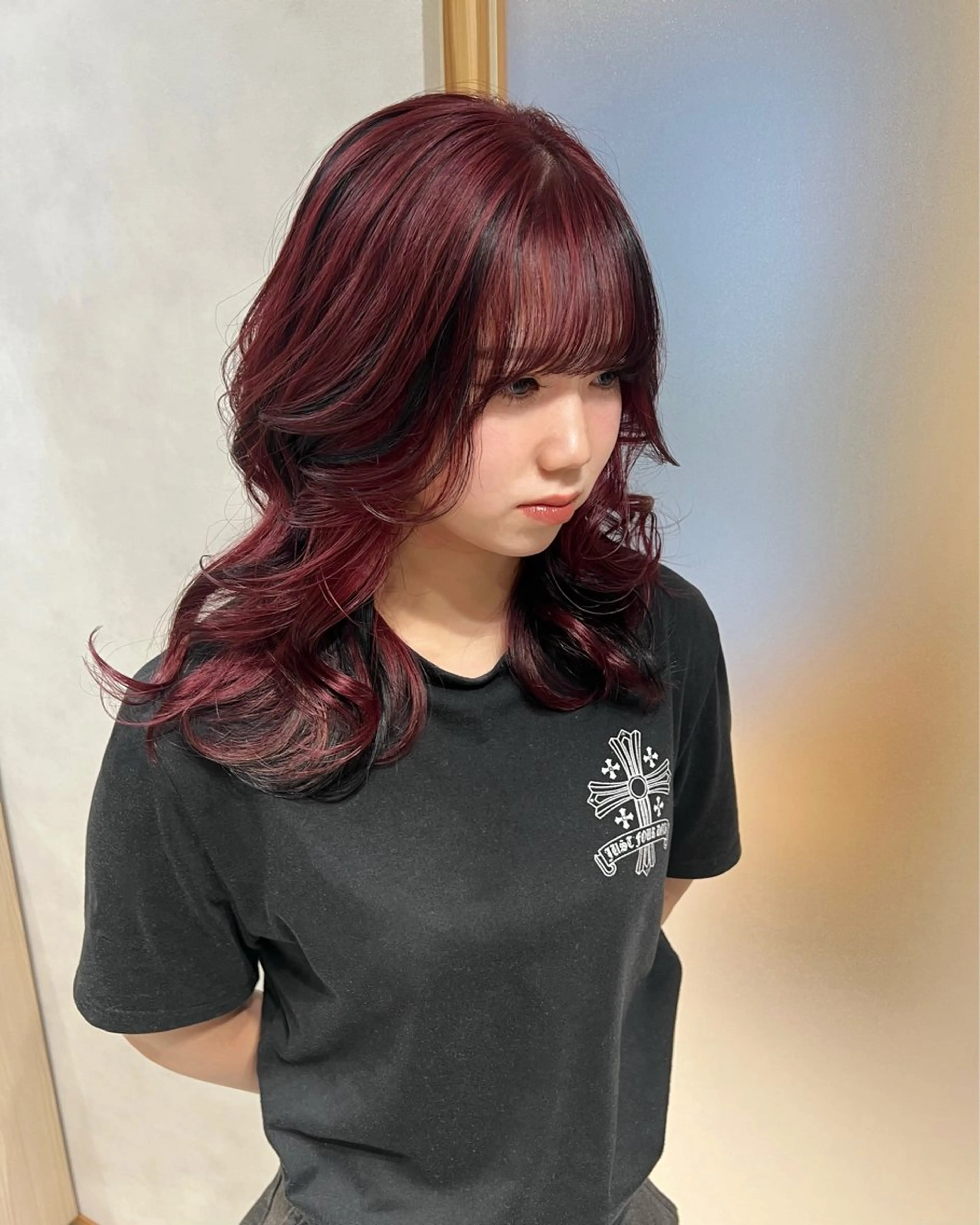 ミディアム レイヤーカット レイヤーカット/ボブ 韓国ヘア🪄REN.のヘアスタイル