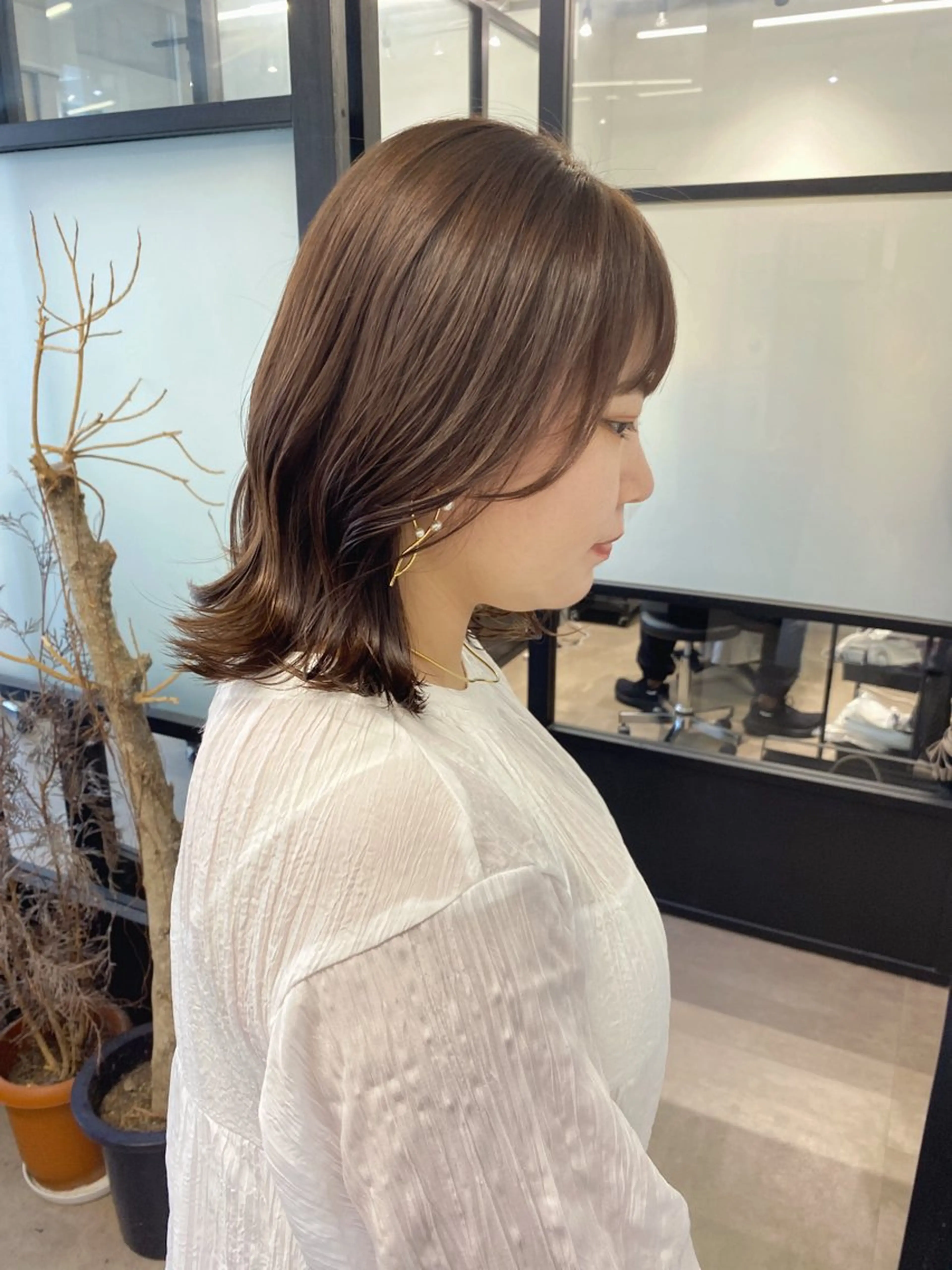 ミディアム storiiz所属・rina 🩶透明感カラーのヘアスタイル