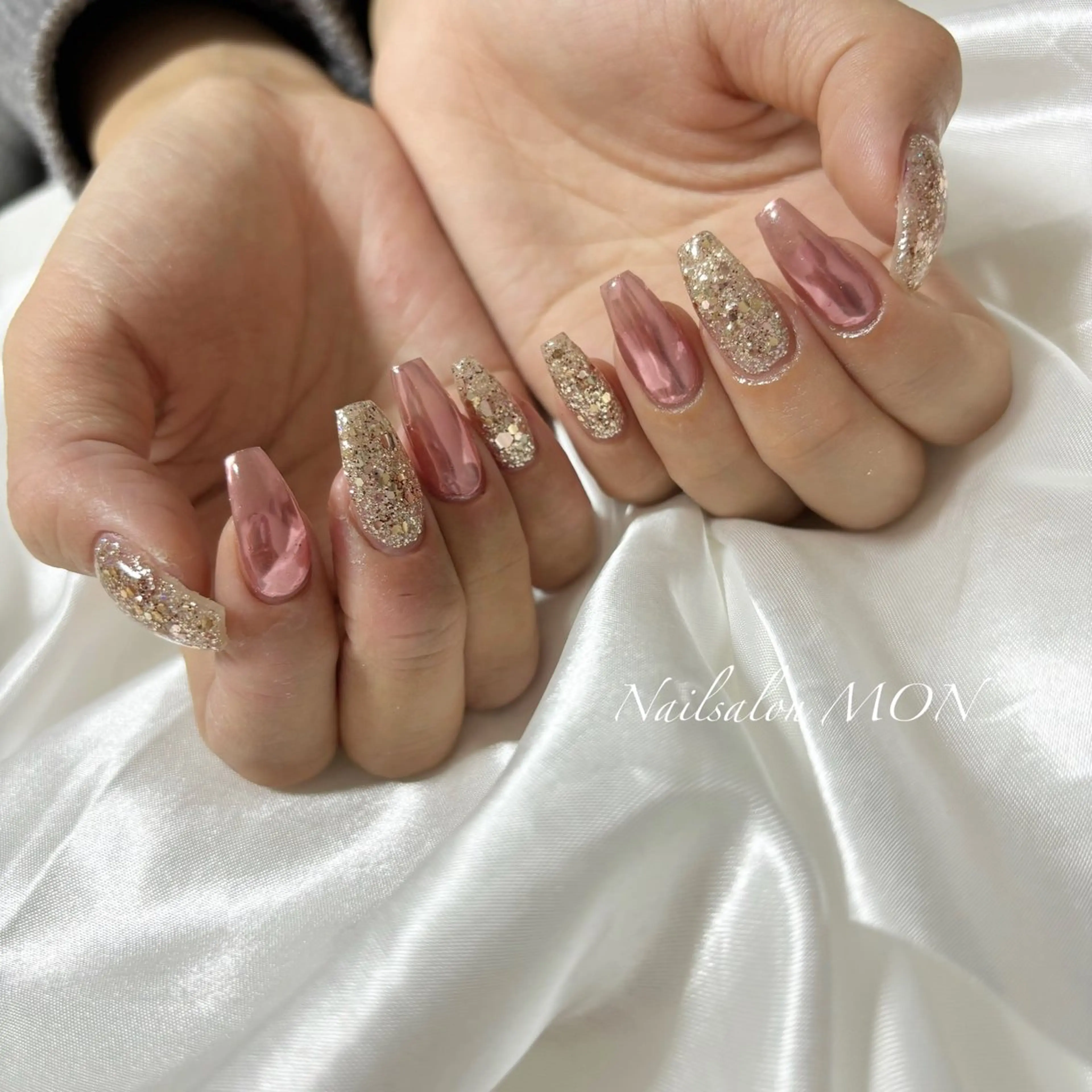 ネイル ミラーネイル ハンドネイル Nailsalon MONのネイルデザイン