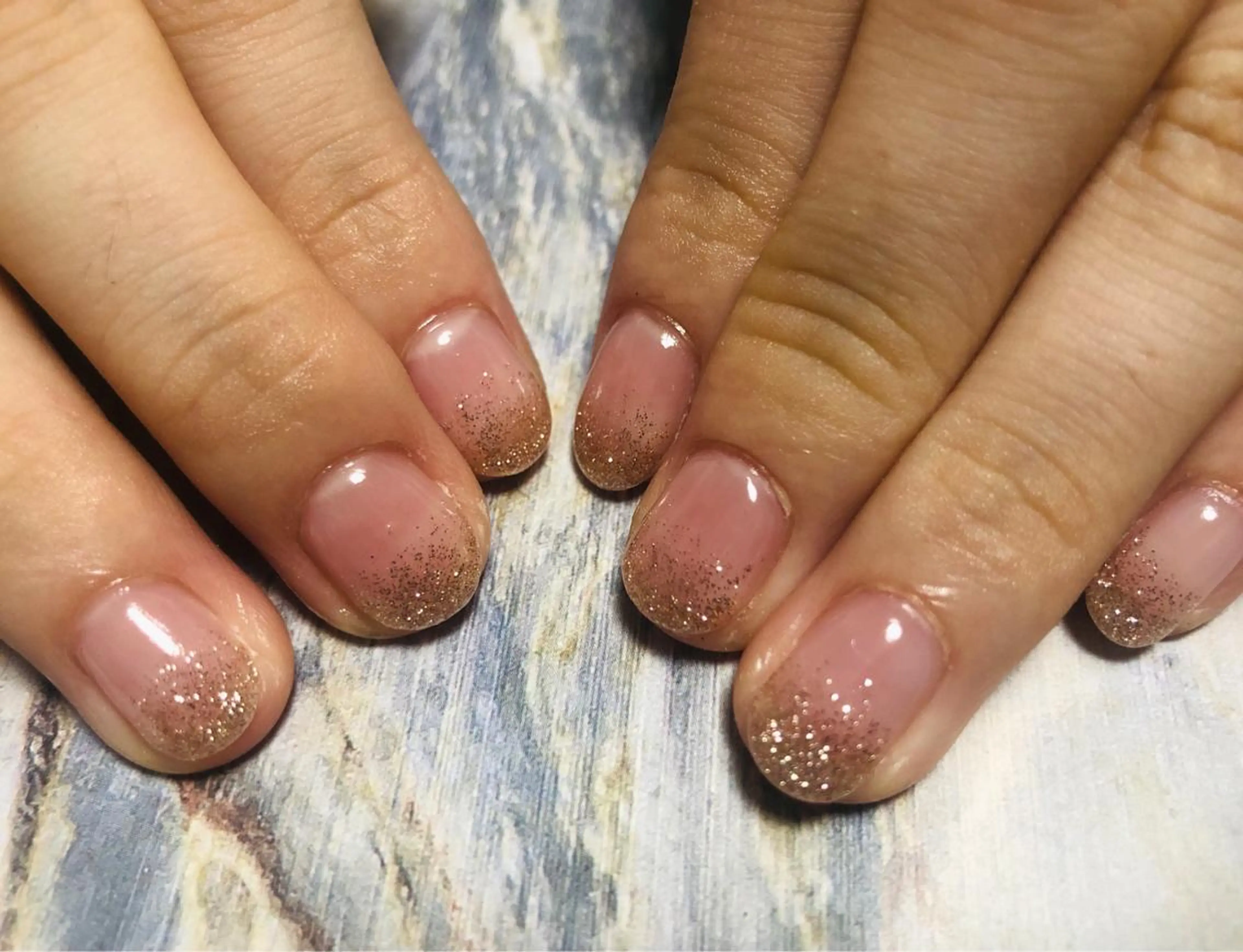 ネイル ラメ(グリッター) ラメグラデーション kikinail 溝の口のネイルデザイン