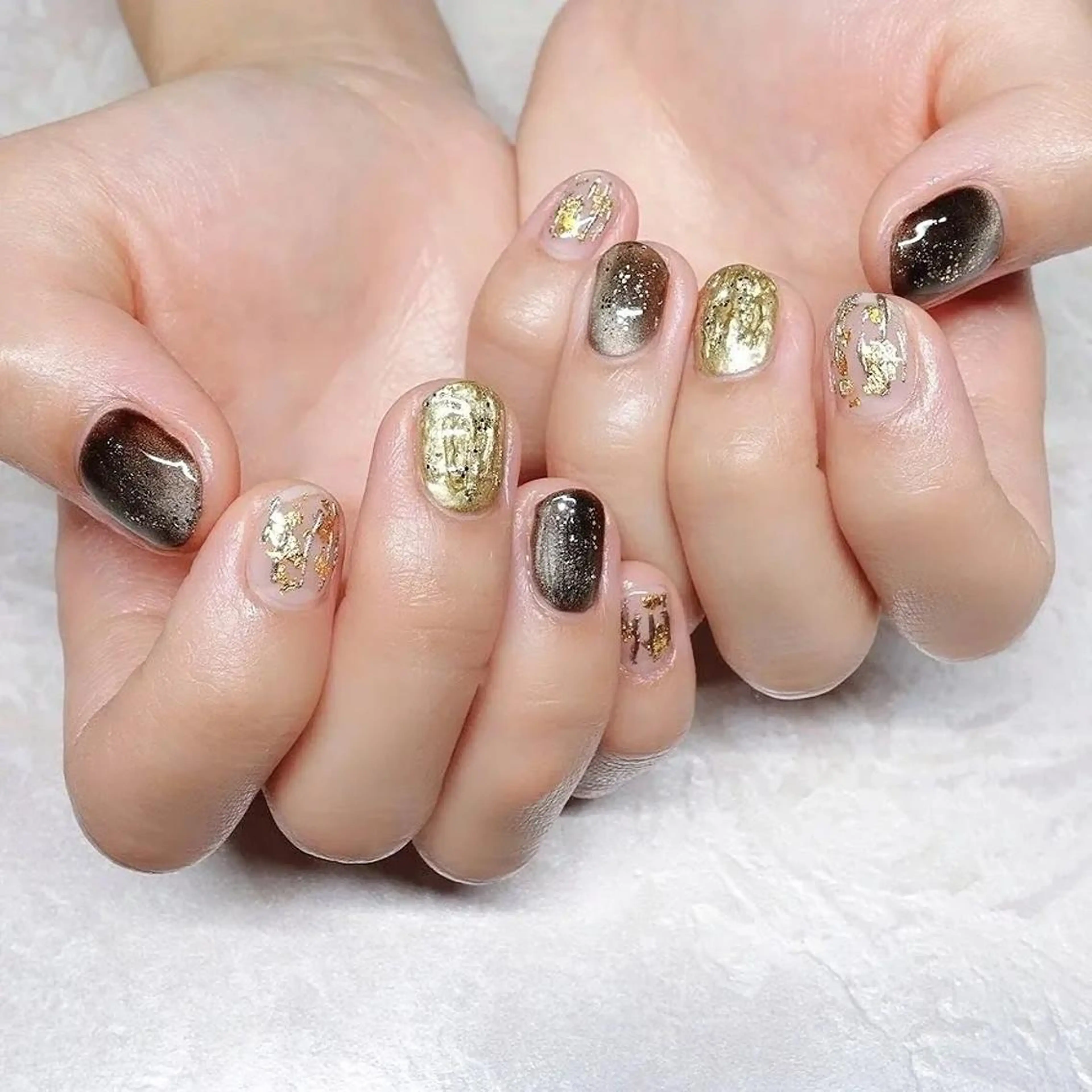 ネイル ニュアンスネイル ショートネイル gemickle nailのネイルデザイン