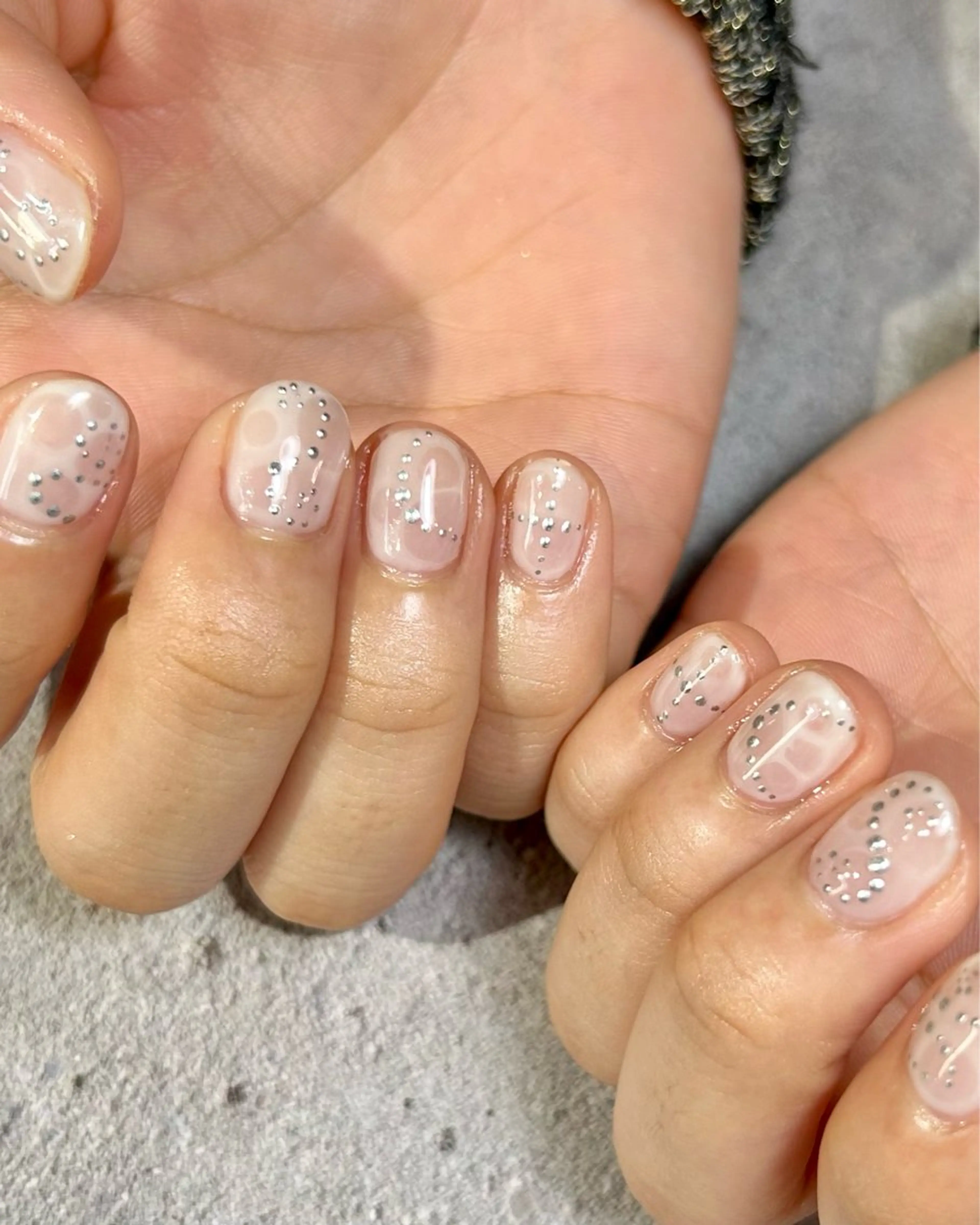 ネイル アートネイル 持ち込み ニュアンスネイル ハンドネイル Reflection marikoのネイルデザイン