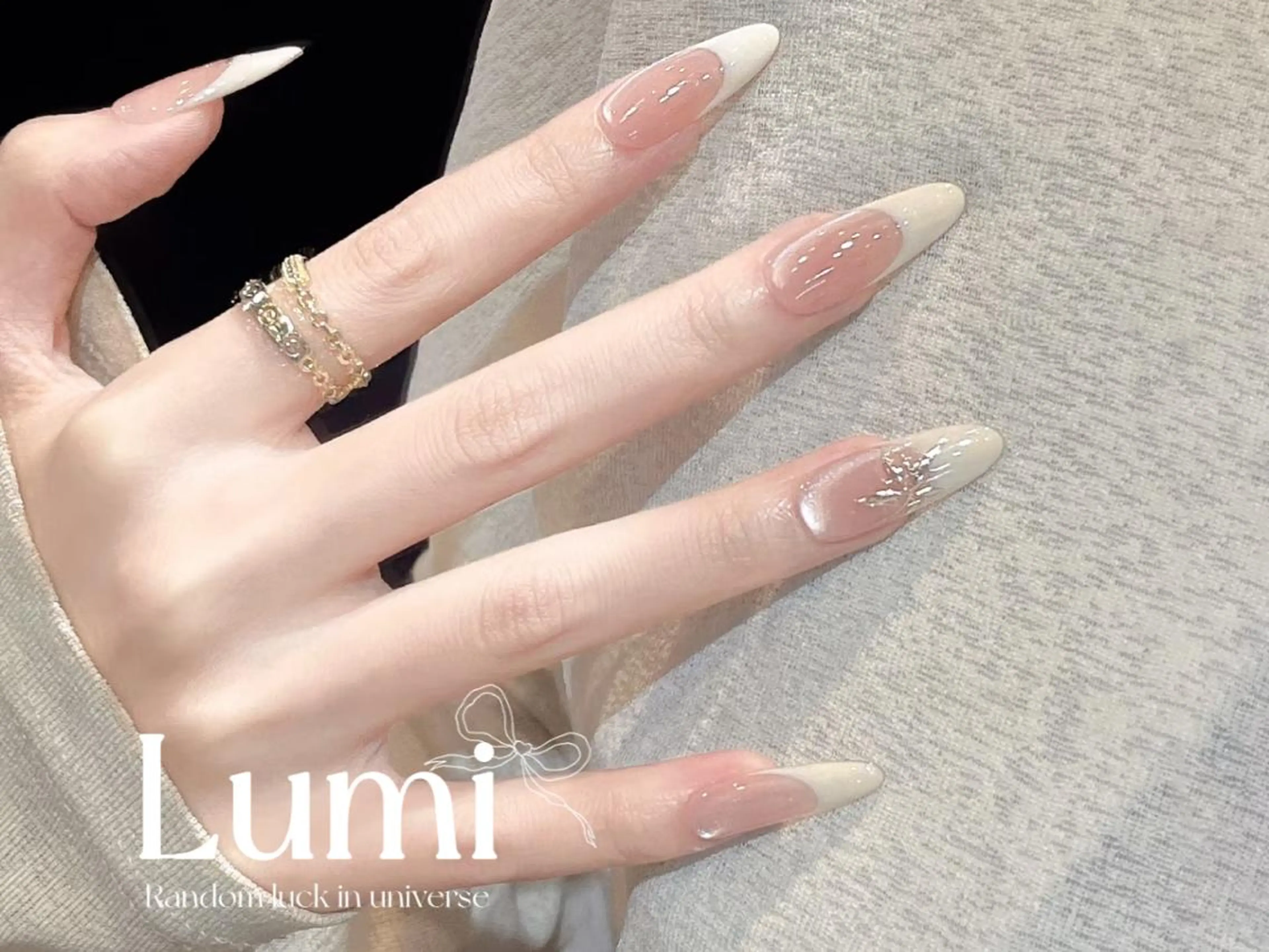 ネイル ツイードネイル 冬ネイル クリスマス 神崎 理沙のネイルデザイン