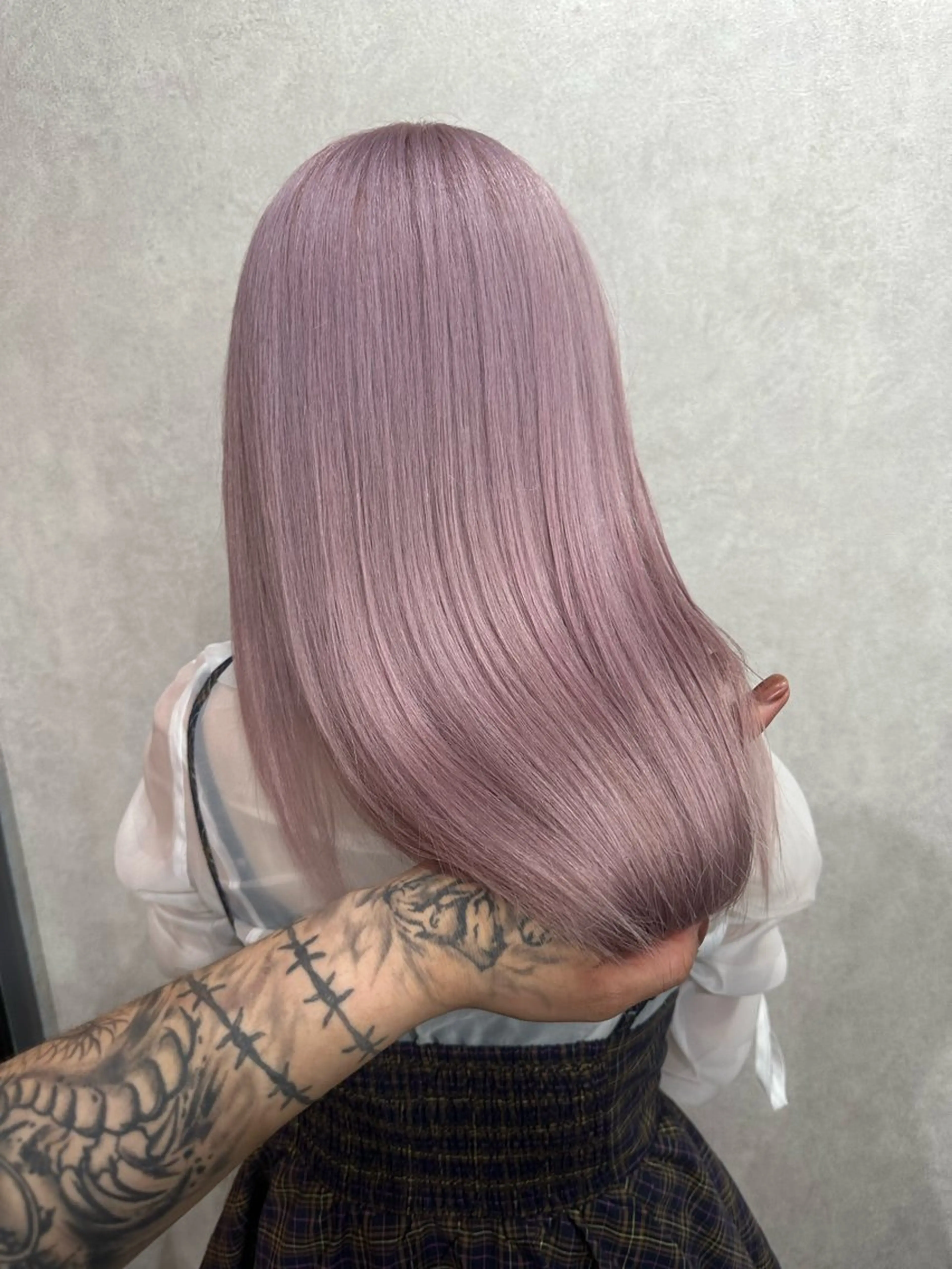 ロング カラー ヘアカラー AiM エイム　韓国レイヤーのヘアスタイル