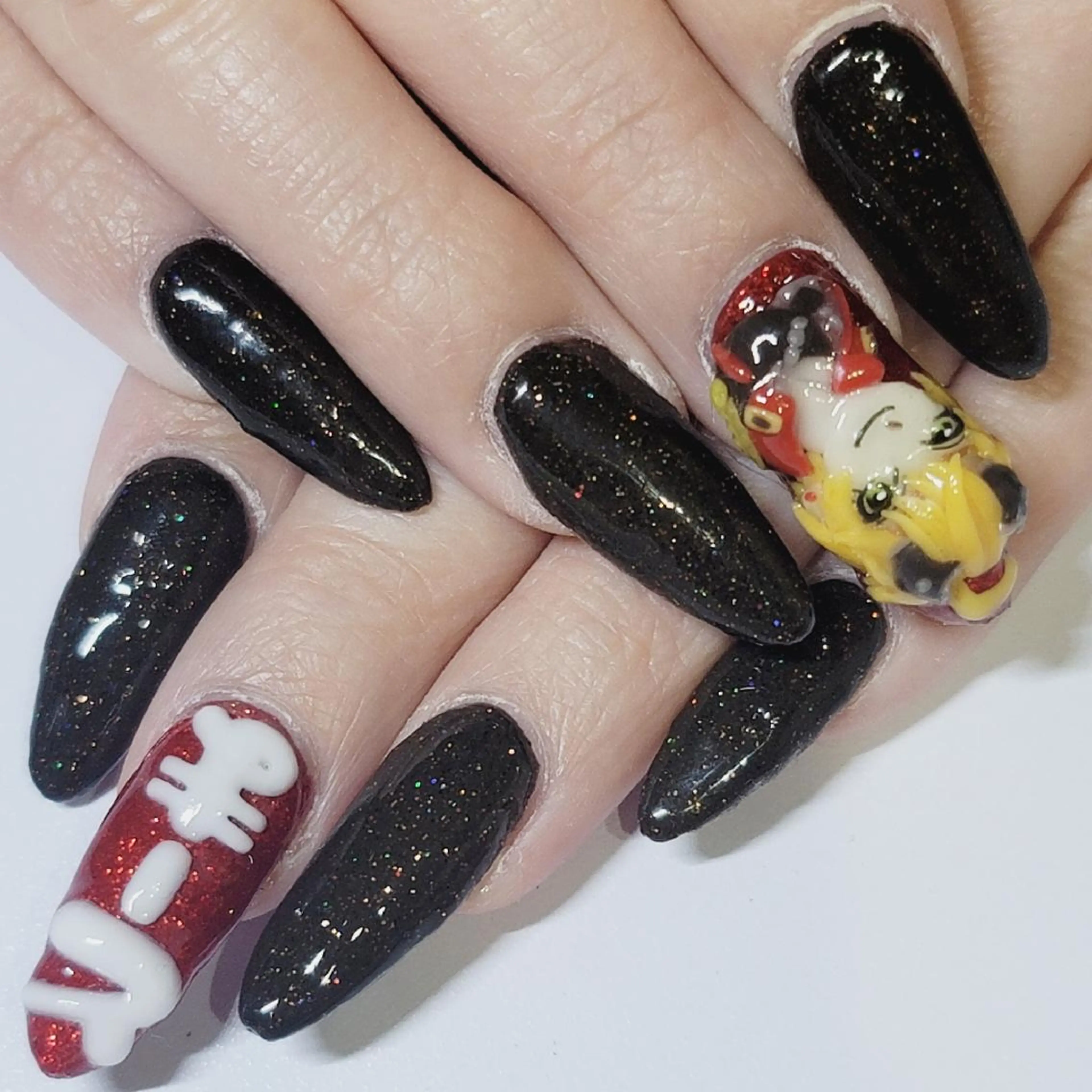 ネイル アートネイル ボルドー ブラウン ラメ(グリッター) ハンドネイル よしだ ひろきのネイルデザイン