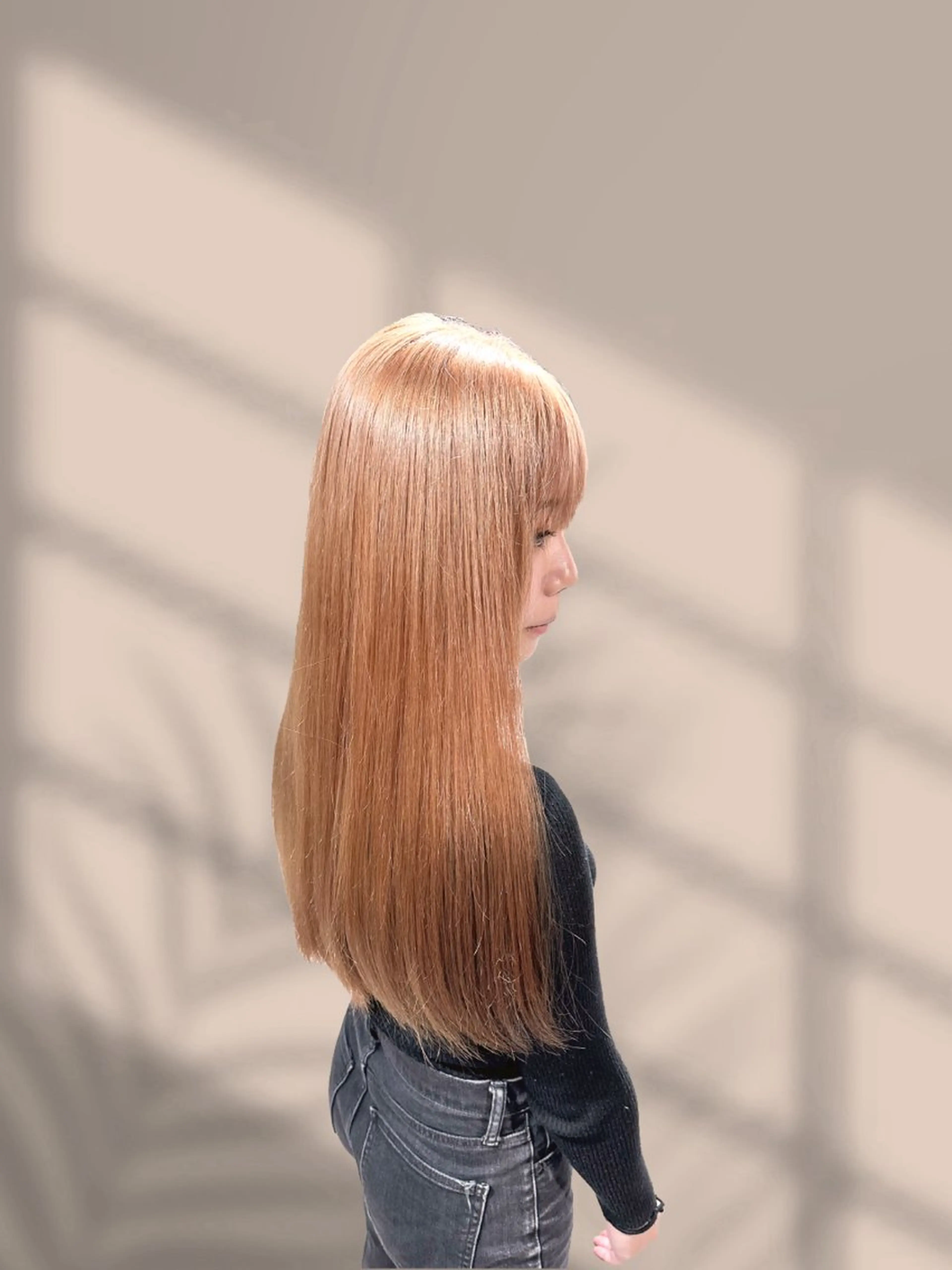 ロング ヘアカラー トリートメント ヘアセット くすみミルクティー／ ブラウン🪡TOWAのヘアスタイル