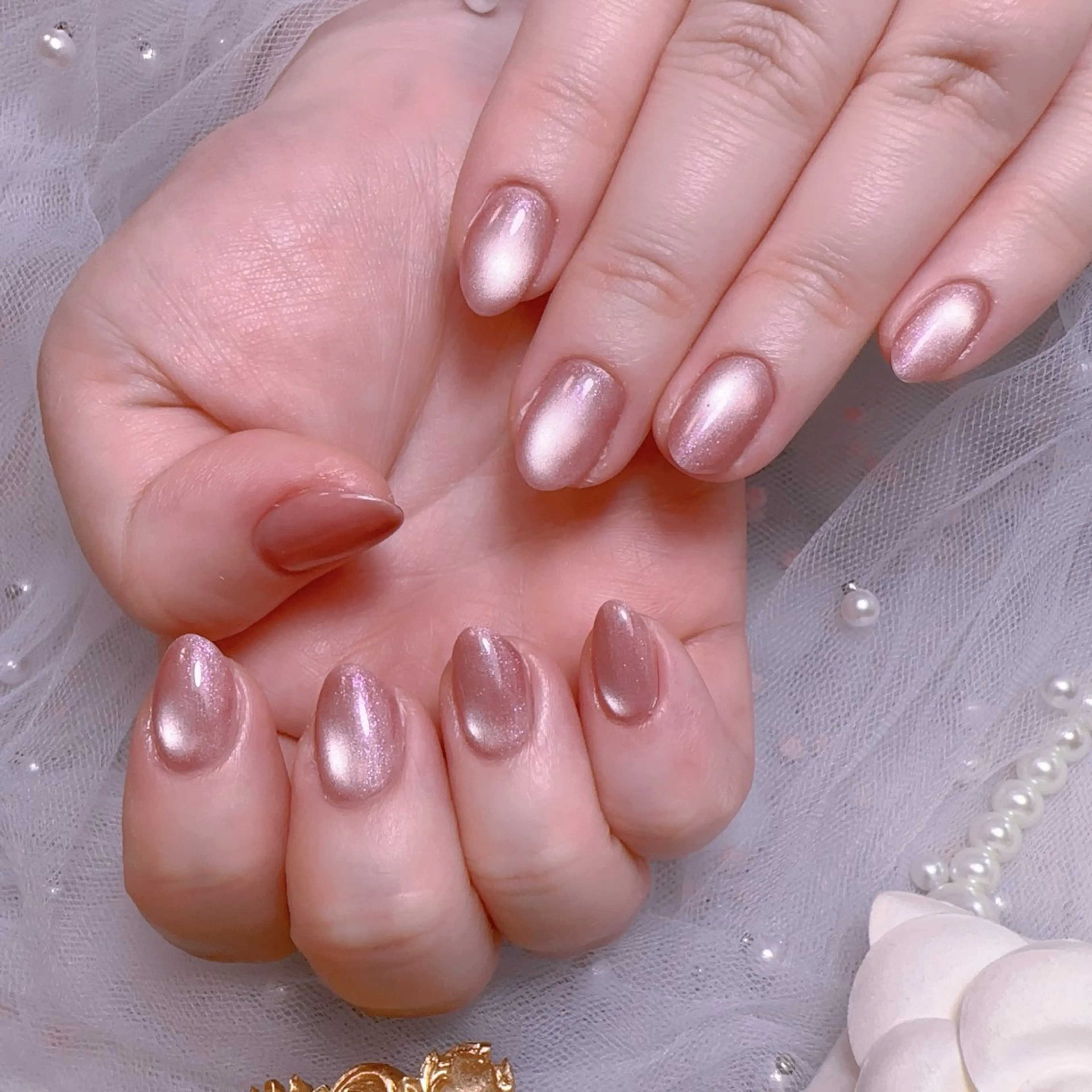 ネイル オーロラネイル フットネイル 韓国ネイル ラメ(グリッター) ラメグラデーション ハンドネイル Belle nail salon 新小岩のネイルデザイン