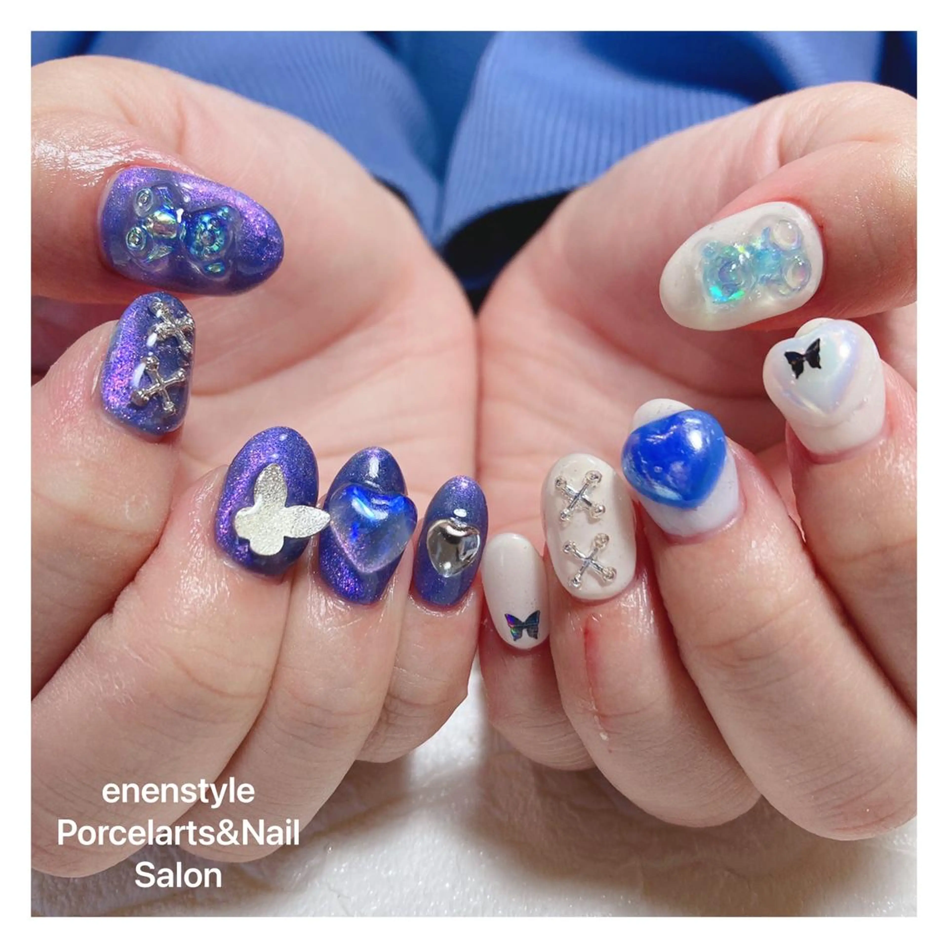 ミディアム ネイル 👑enen style👑のネイルデザイン