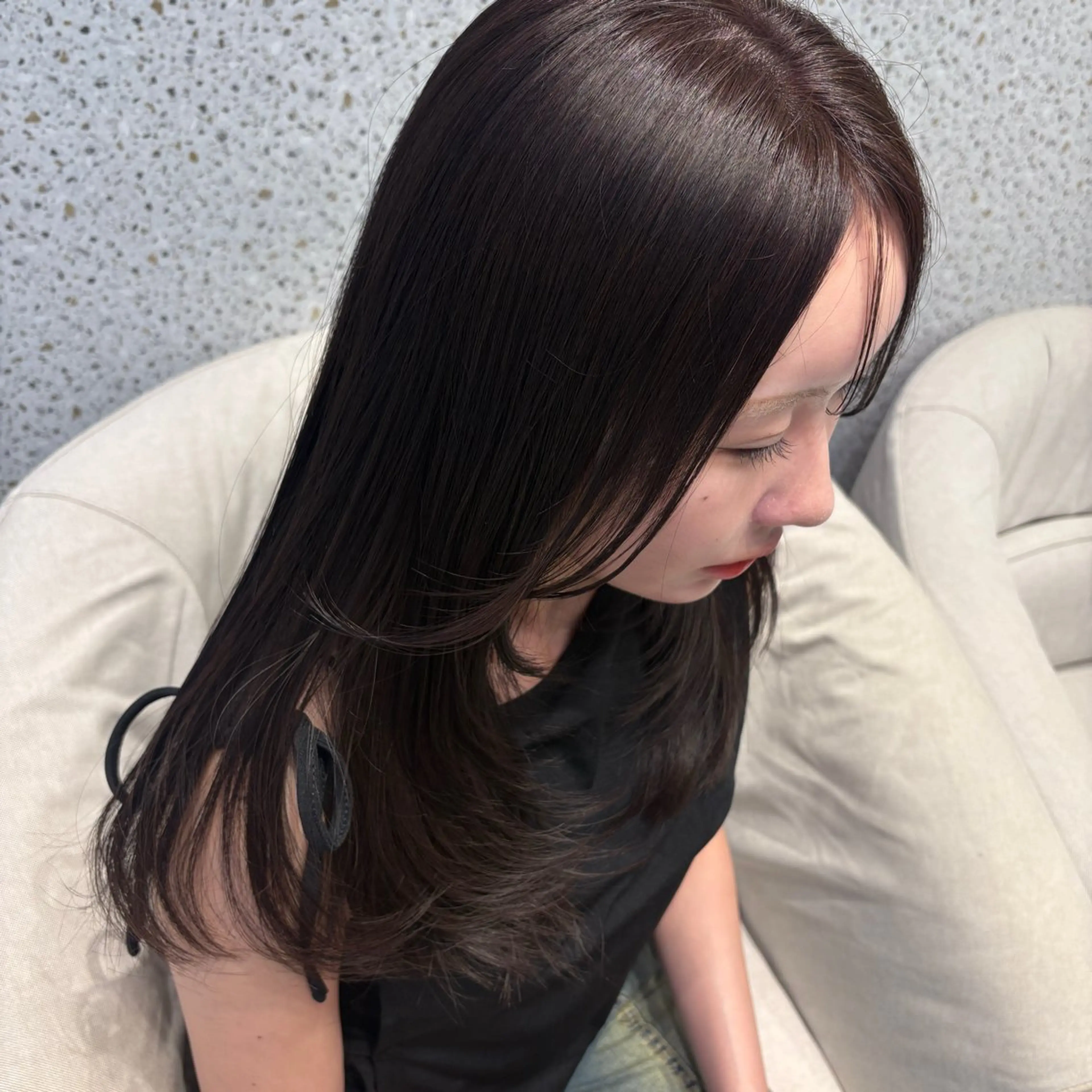 ロング カラー 李 文のヘアスタイル