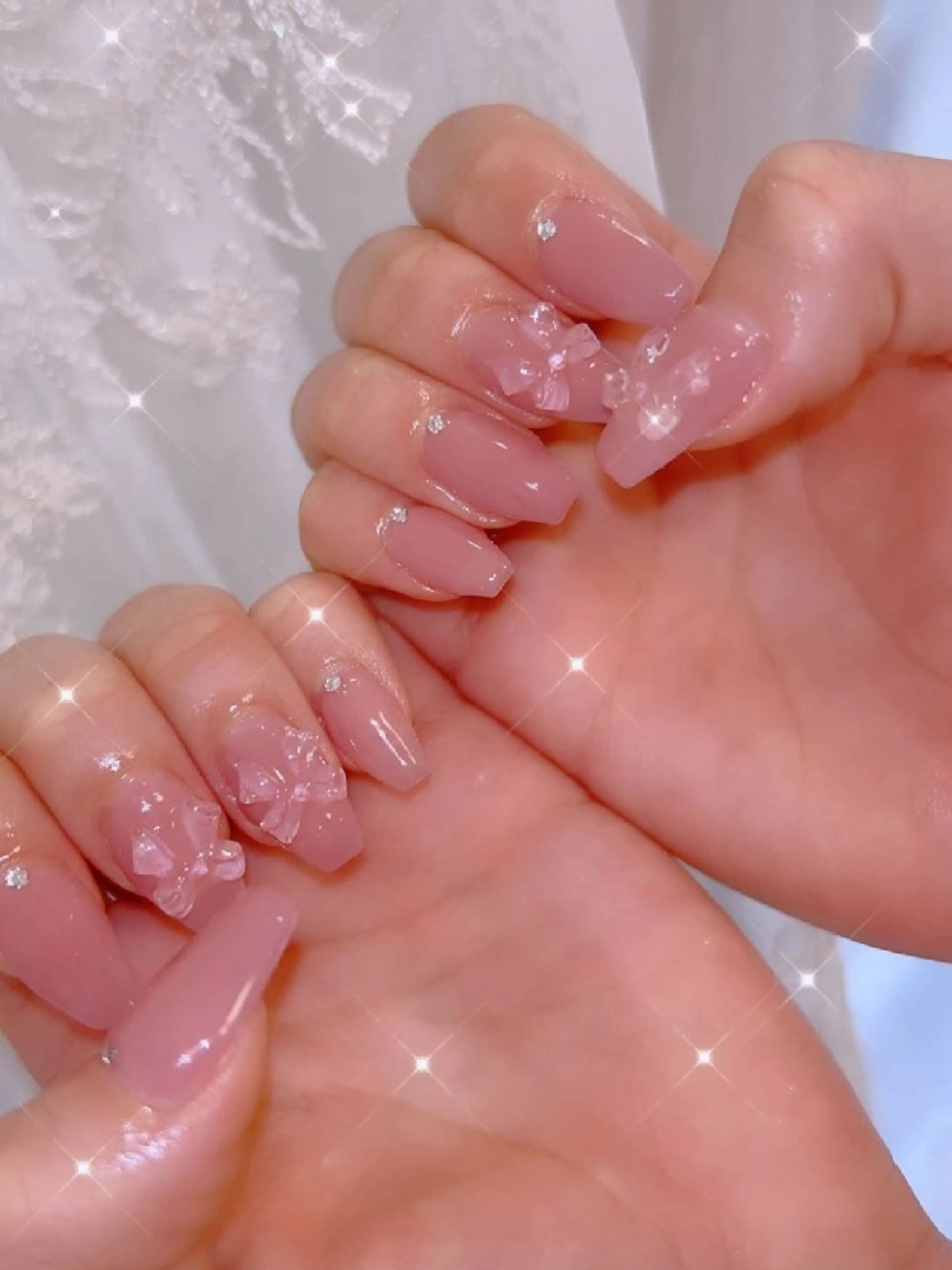 ネイル 長さ出し ジェルネイル 韓国ネイル マグネットネイル ニュアンスネイル ハンドネイル I LOVE ME  NAIL.｡.:*♡のネイルデザイン