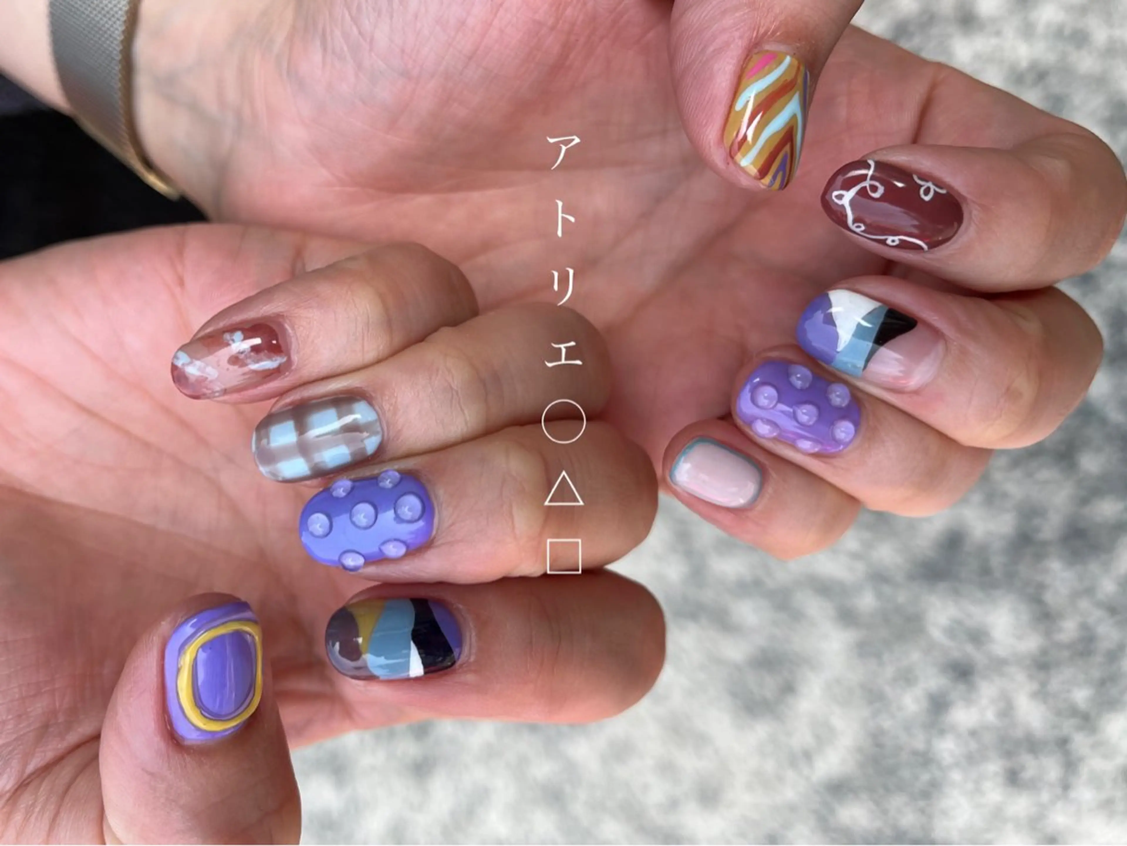 ネイル ハンドネイル アトリエ ○△□のネイルデザイン