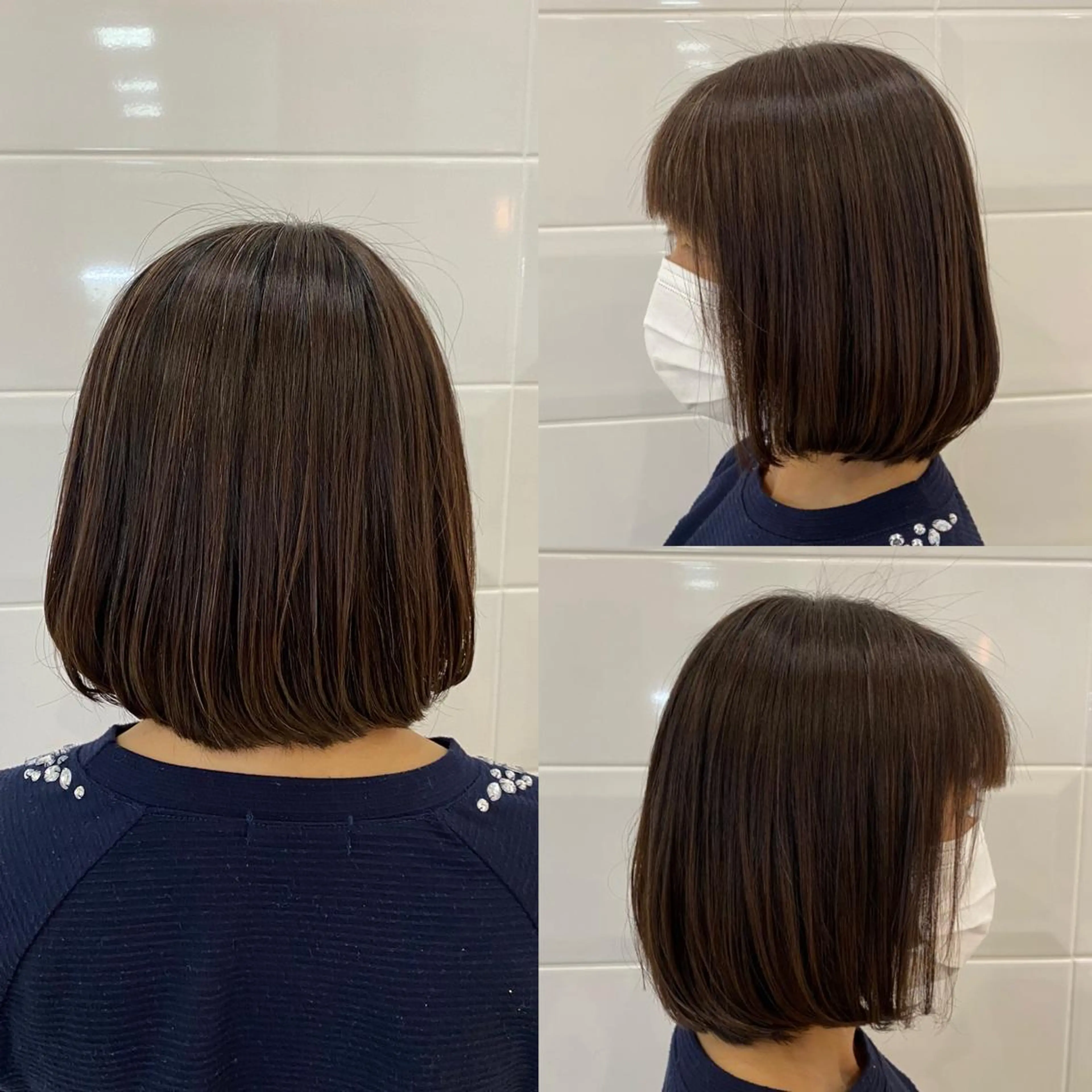ミディアム ボブ 竹内 美貴のヘアスタイル