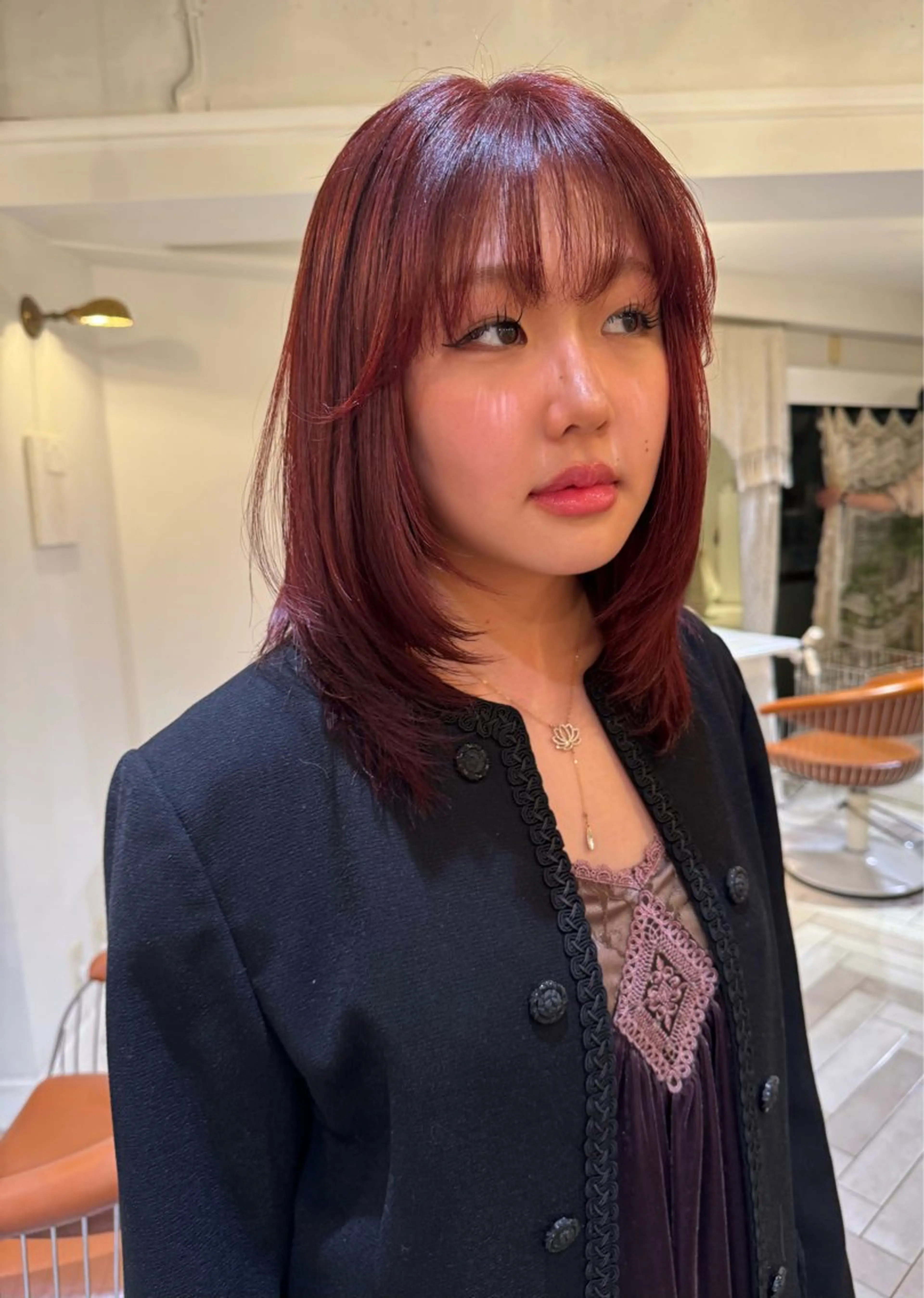 カラー ヘアカラー ブリーチカラー🎀 韓国風/寺門美優のヘアスタイル