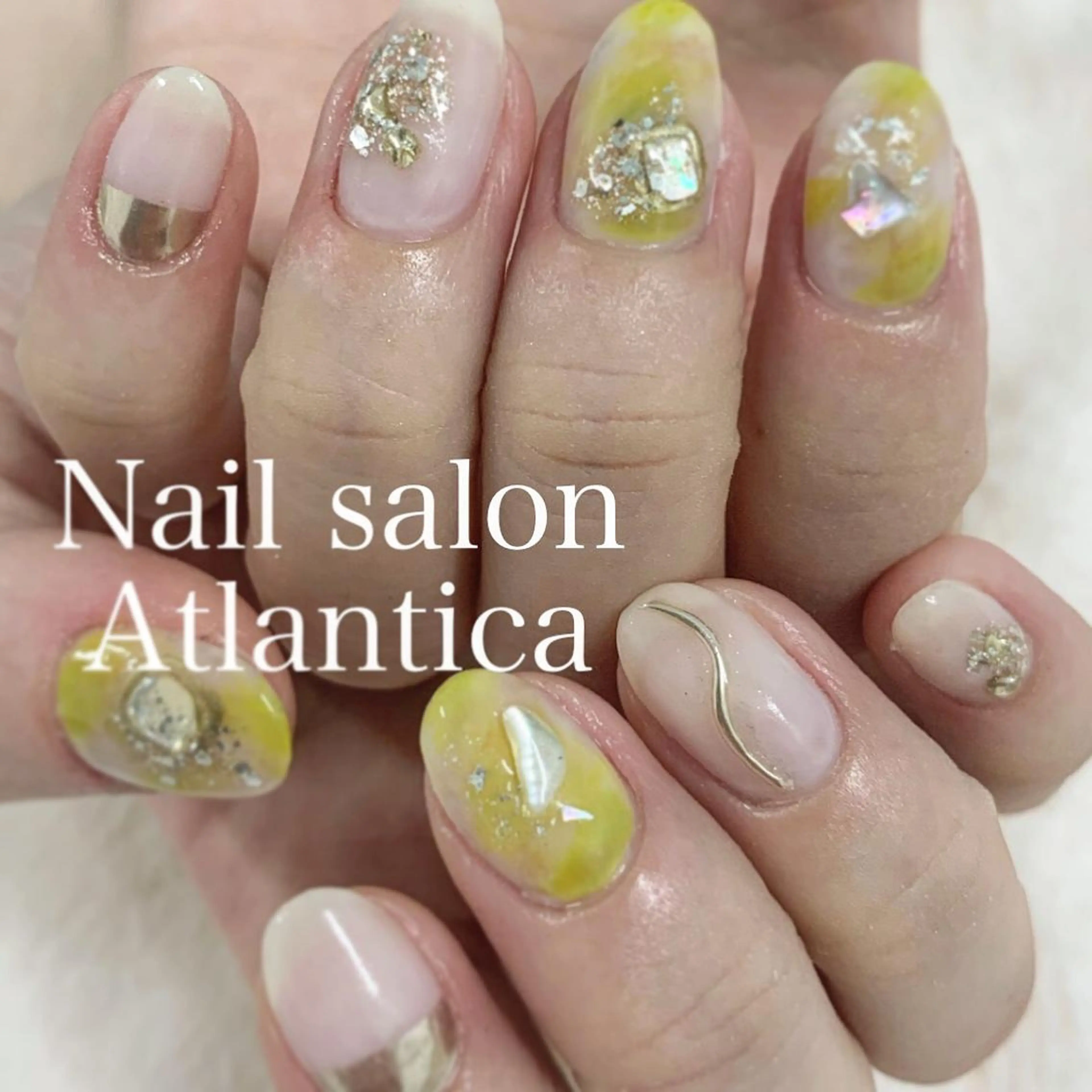ネイル ニュアンスネイル ハンドネイル Nail salon Atlantica所属・Nail salon ✩ ｱﾄﾗﾝﾃｨｶのネイルデザイン