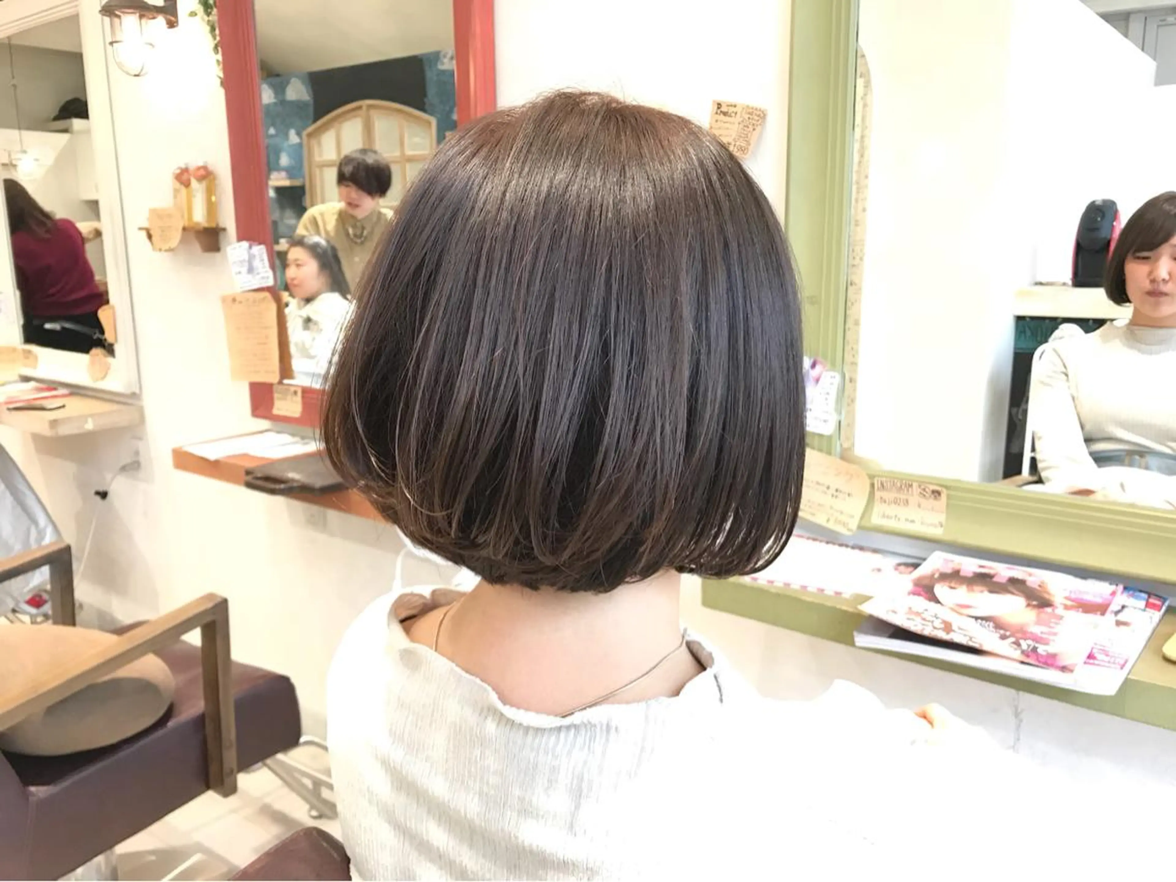 ショート カラー イルミナカラー ボブ メンズ指名多数!! SiLO 田島のヘアスタイル