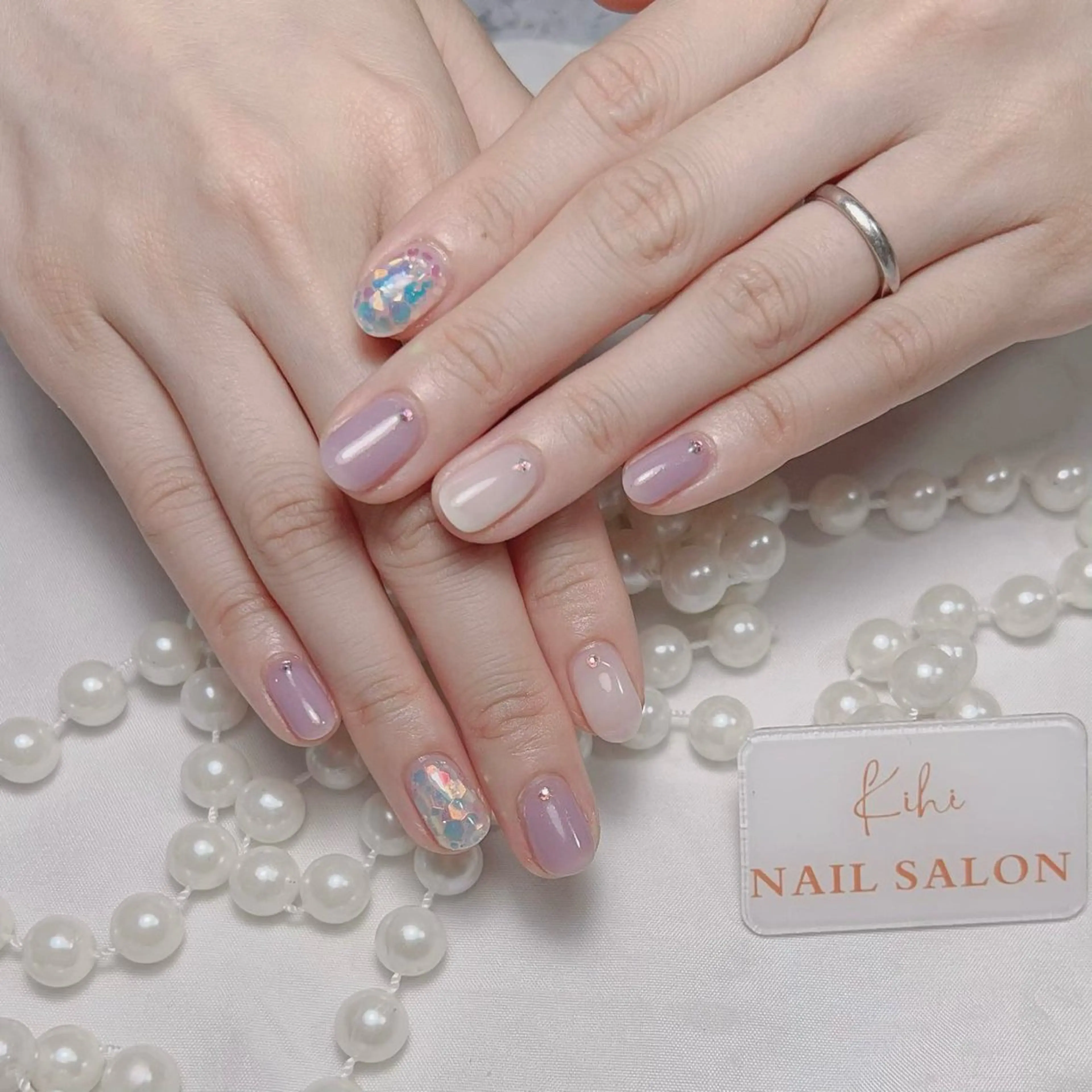 ネイル アートネイル フレンチネイル ジェルネイル グラデーション 韓国ネイル ハンドネイル 💕鈴木ユリ パラジェル/オフ無料のネイルデザイン