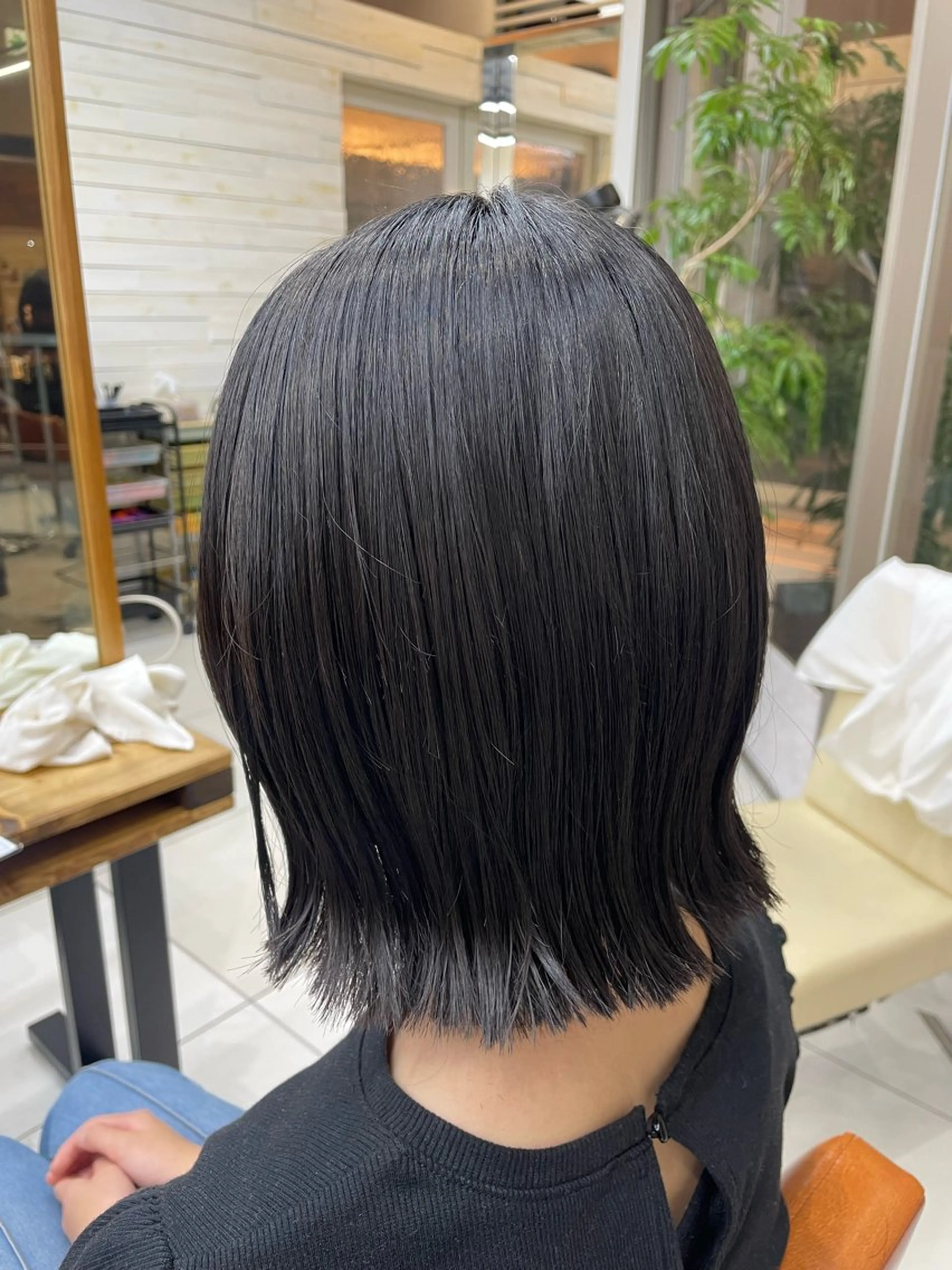 ショート ボブ 外ハネヘア カット トリートメント なな /カラー/アレンジのヘアスタイル