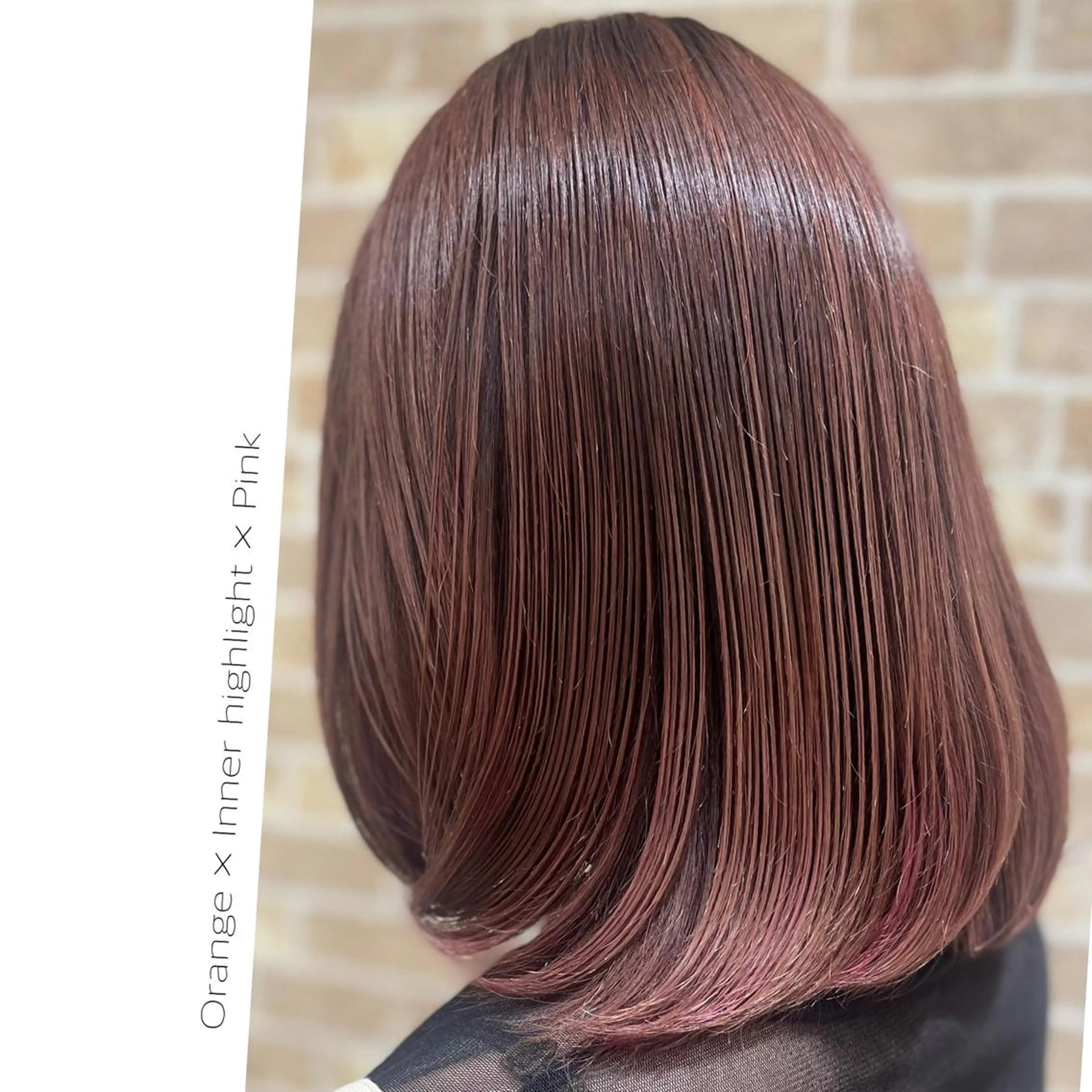 ミディアム カラー ブラウンカラー オレンジ オレンジブラウン ピンクカラー Emily所属・永石 知沙希の眉毛・アイブロウイメージ