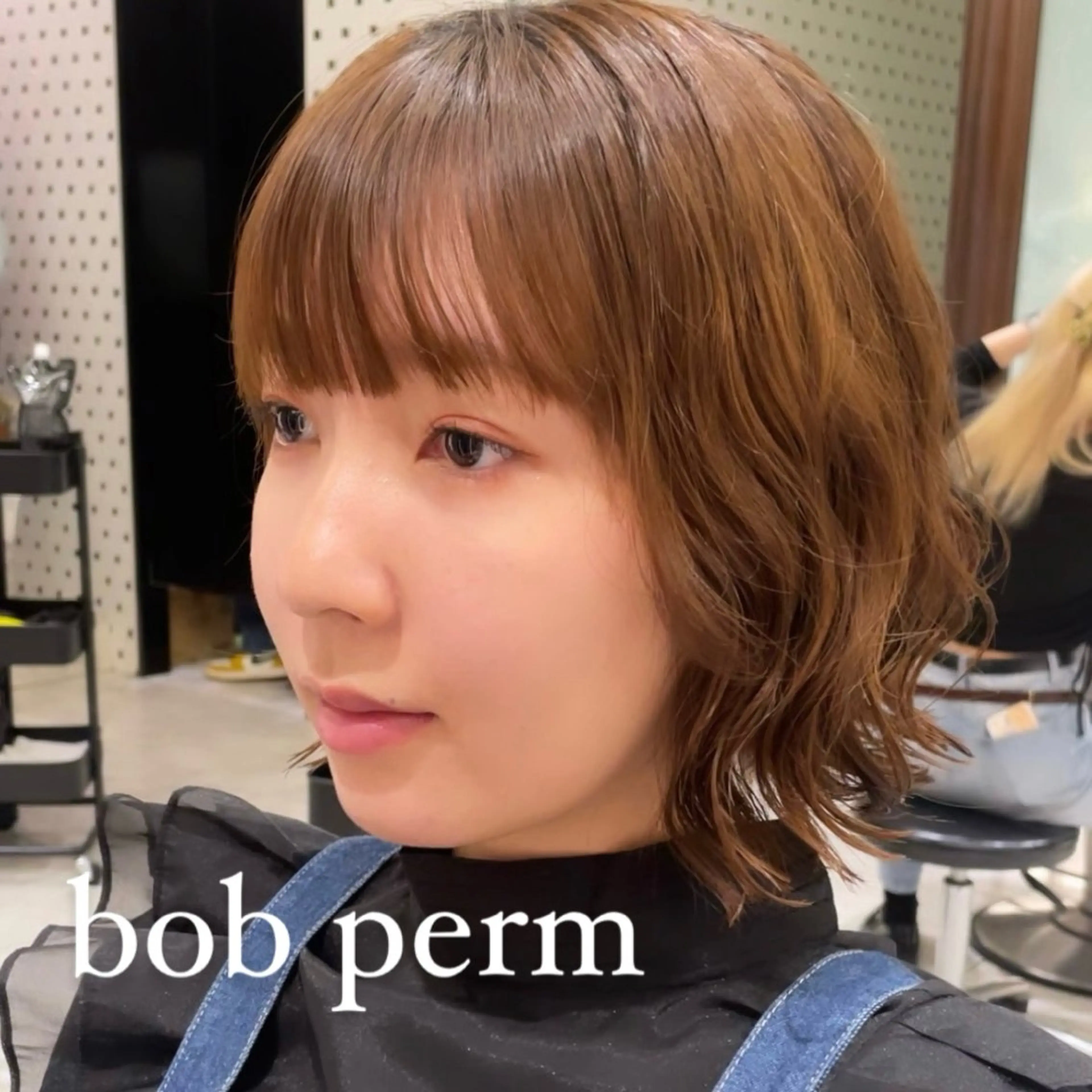 ミディアム パーマ ミディアムパーマ ボブ プードルパーマ カット パーマ ボブパーマ ♡ヨシカワハナコのヘアスタイル