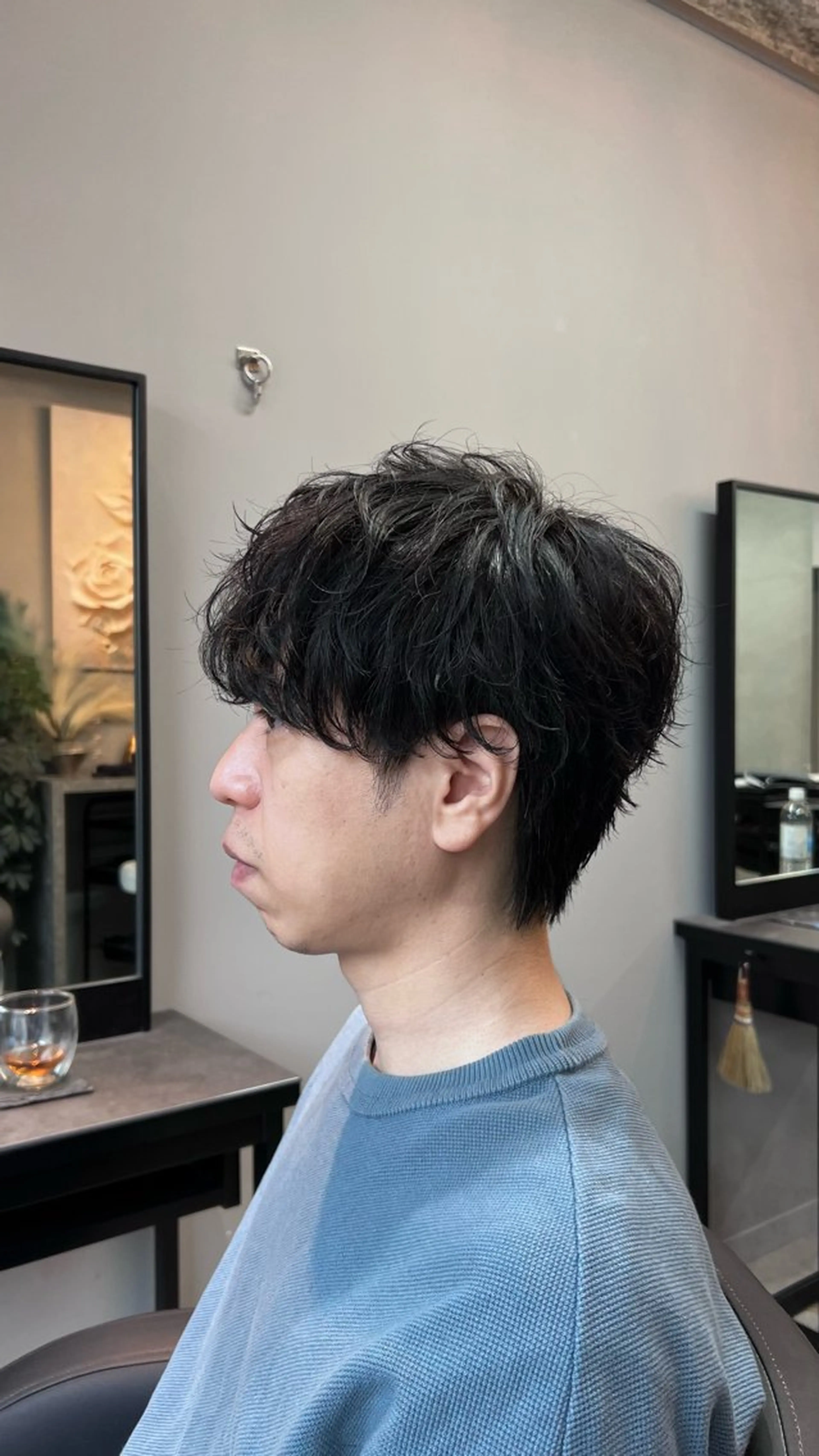 ショート パーマ メンズ マッシュ Alo所属・💥メンズパーマ /表参道/モント💥のヘアスタイル