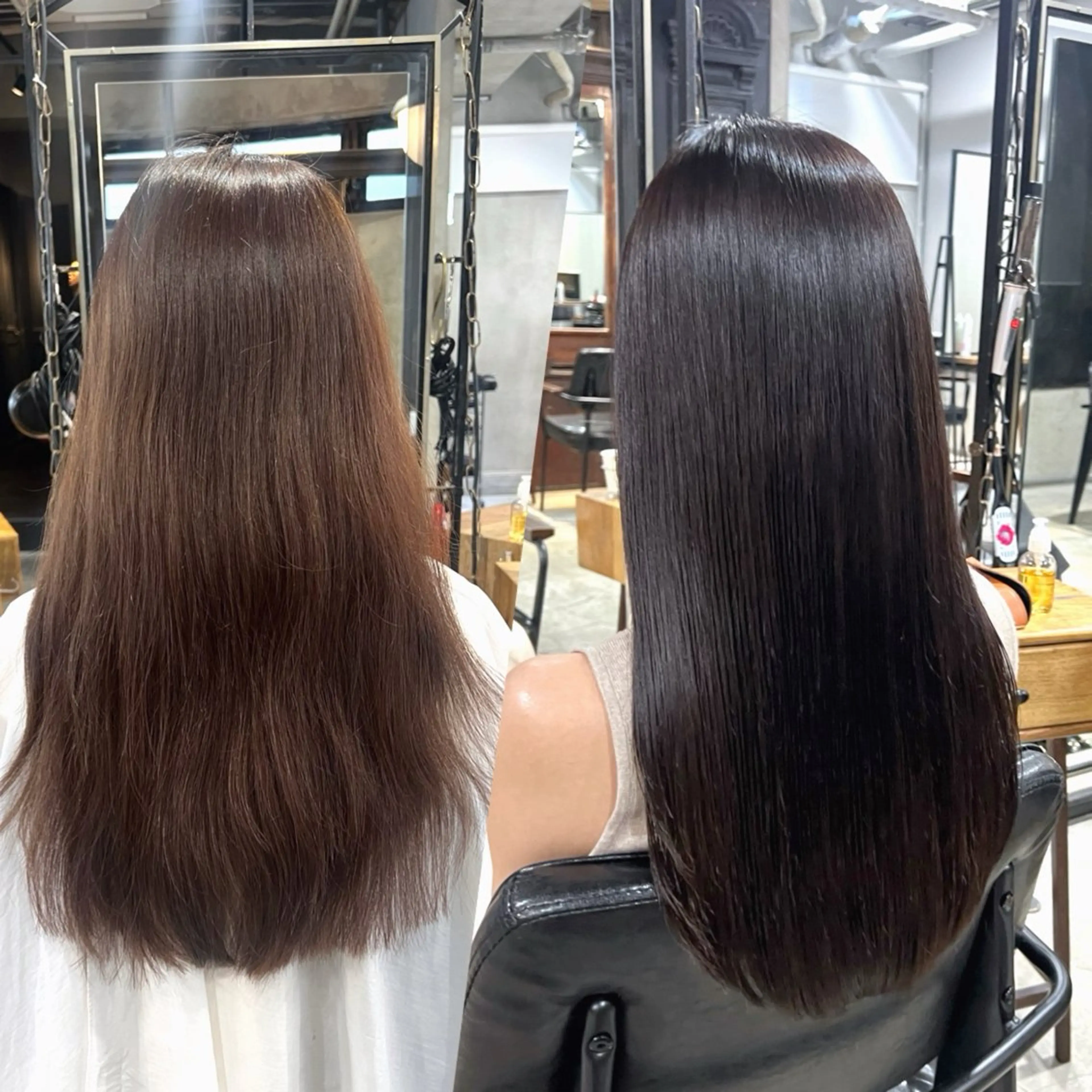 ロング カラー ヘアアレンジ 黒髪 ロング 縮毛矯正 カット ヘアカラー 縮毛矯正 トリートメント 透明感/艶髪矯正 🪐takushiのヘアスタイル