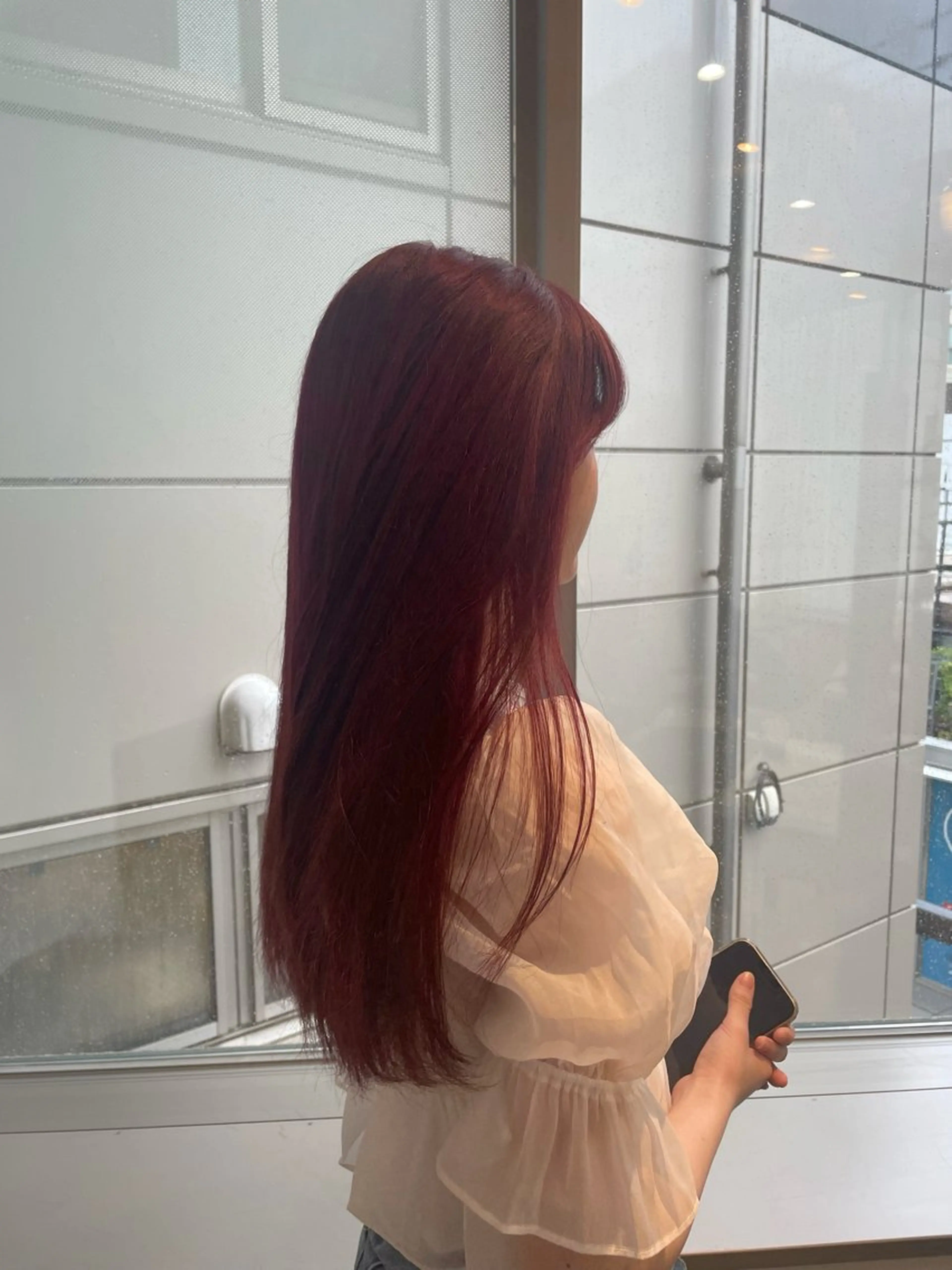 ロング カラー ブリーチ ブリーチなしカラー ピンクカラー ヘアカラー tiel【ティエル】所属・tiel 小山莉々のヘアスタイル