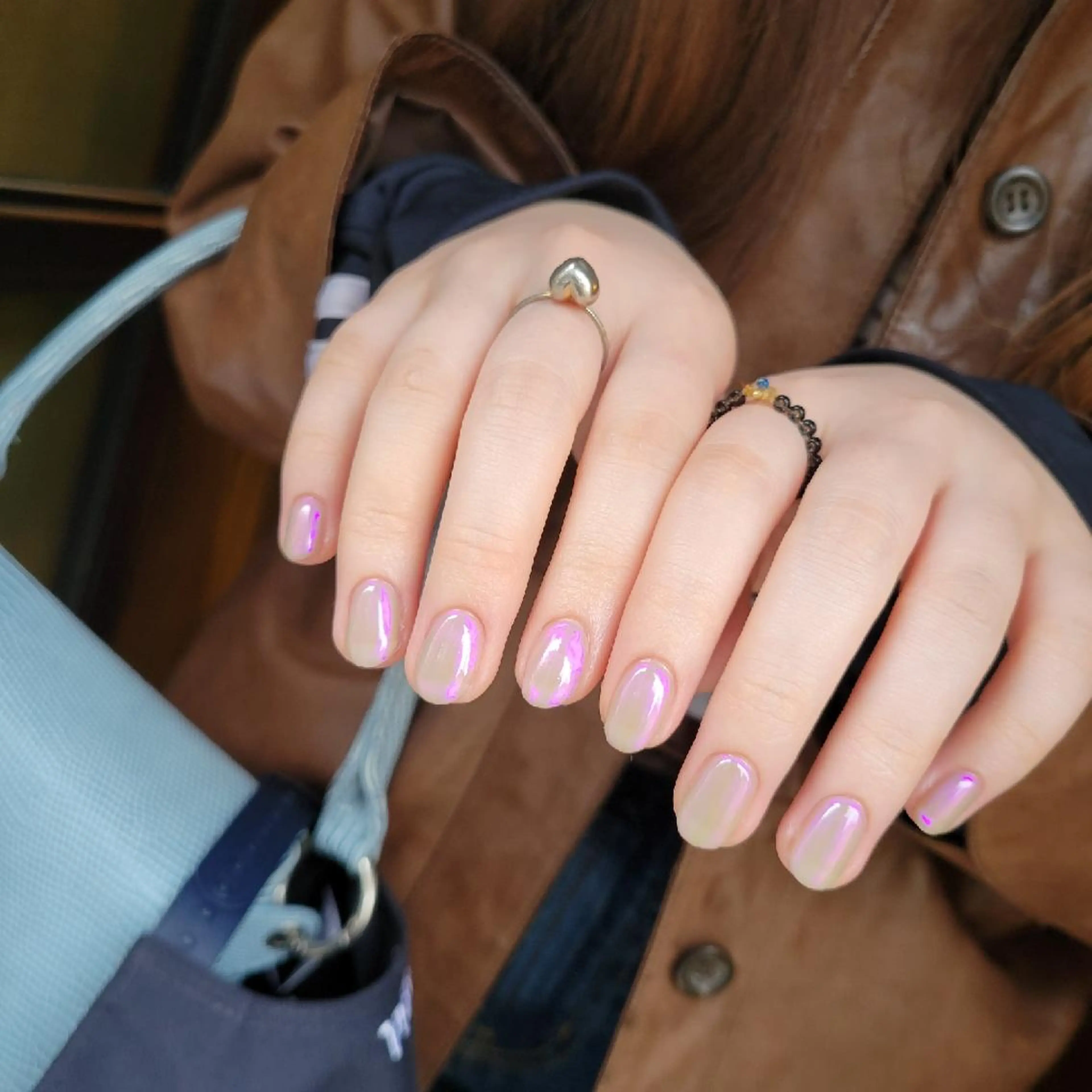 オーロラ、ミラー、フラッシュネイル、(オフなし)の写真