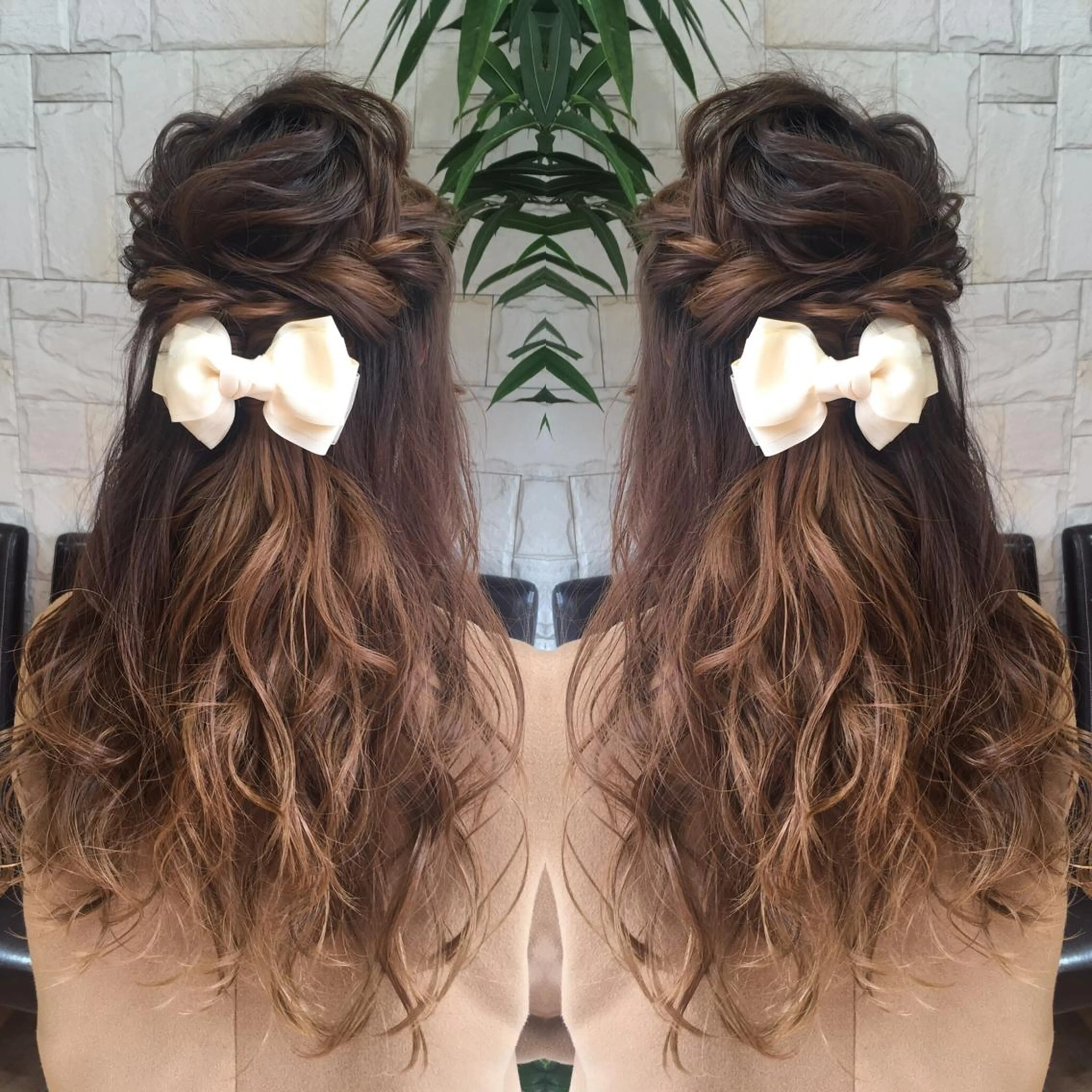 ロング ヘアアレンジ ハーフアップ ✨🌿大人可愛い愛さ れhair🌿✨松本のヘアスタイル