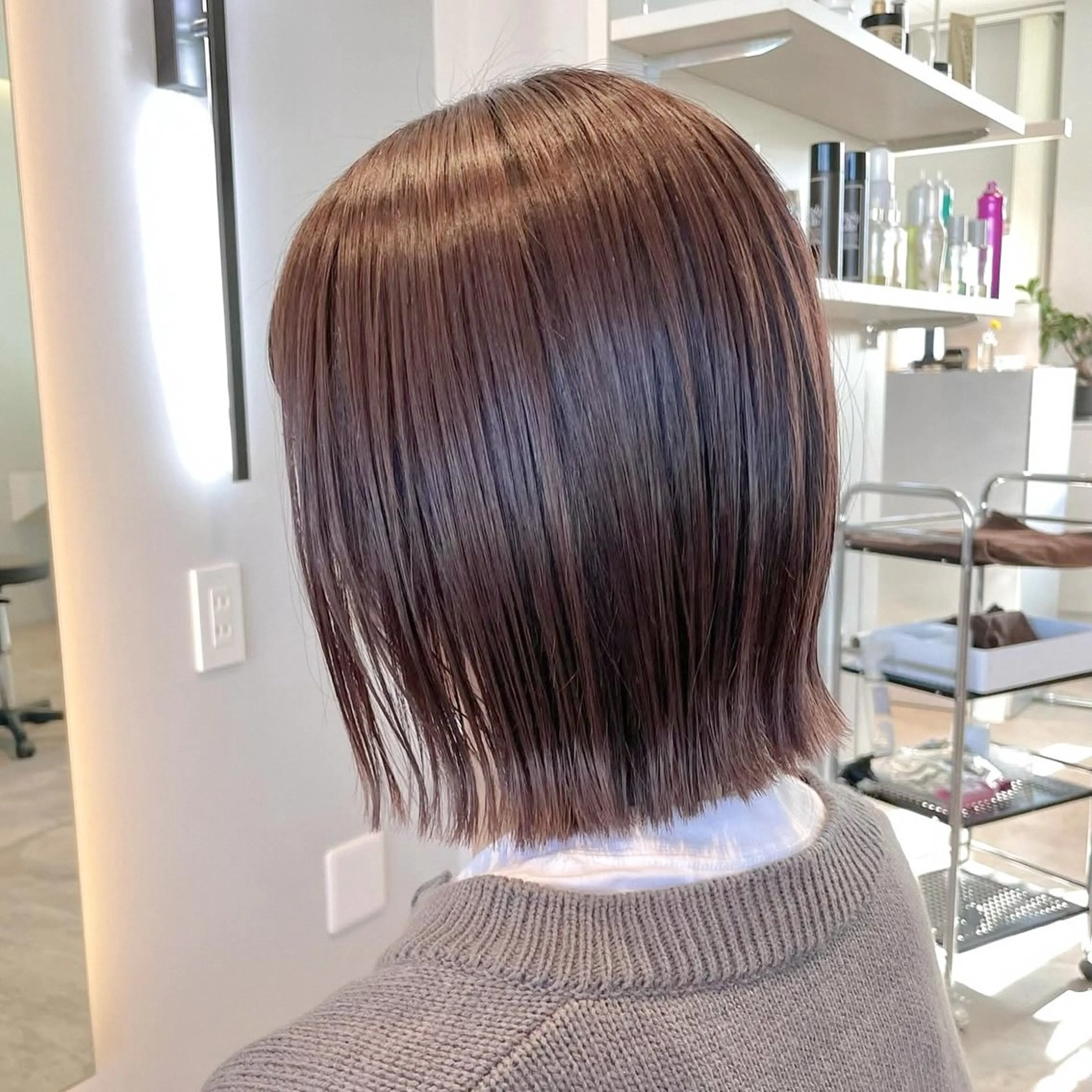 ミディアム 落合 美穂のヘアスタイル