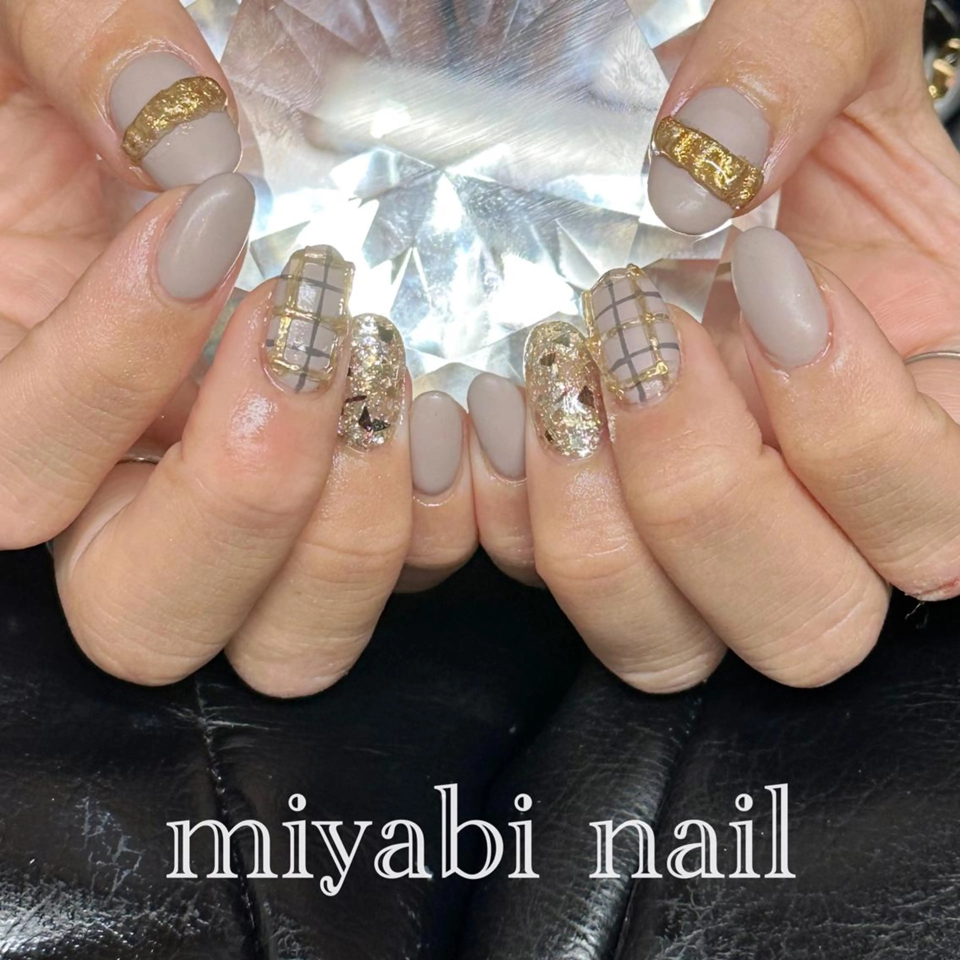 ネイル アートネイル ジェルネイル マットネイル ミラーネイル 持ち込み ハンドネイル miyabi nail 桂川駅近くのネイルデザイン