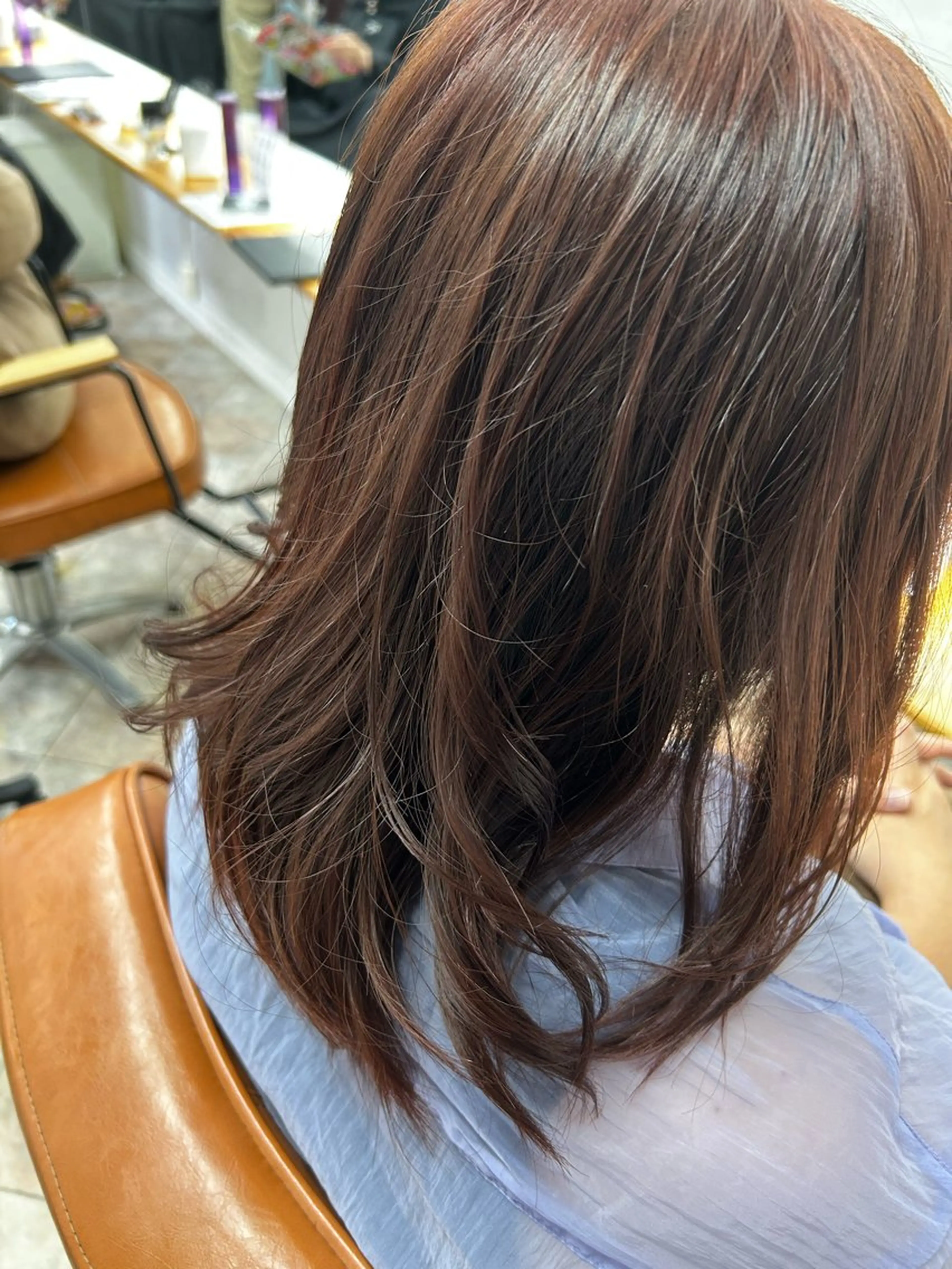 ミディアム ヘアカラー トリートメント 永木 楓のヘアスタイル