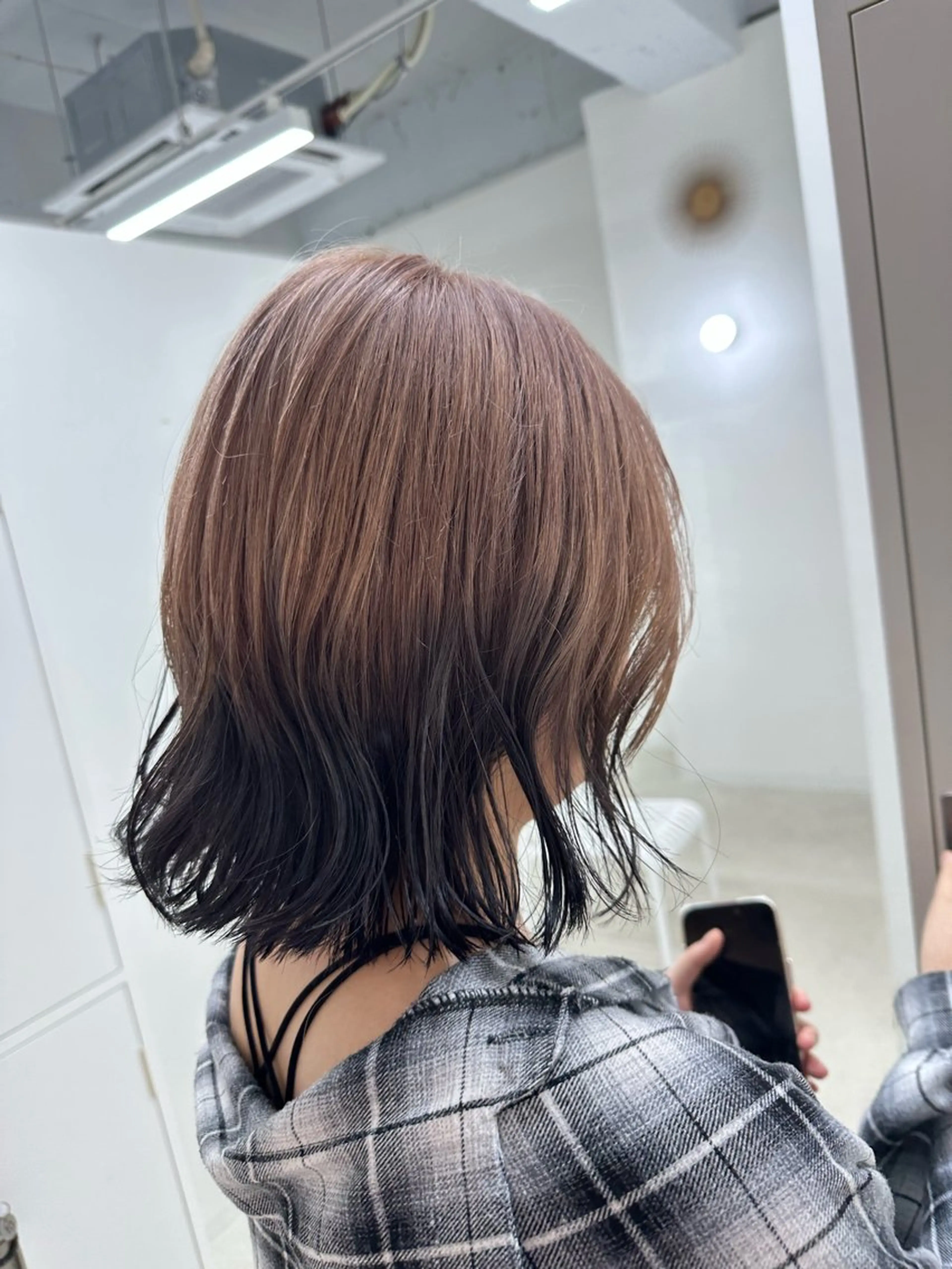 ミディアム カラー ヘアカラー トリートメント 中河 ななのヘアスタイル