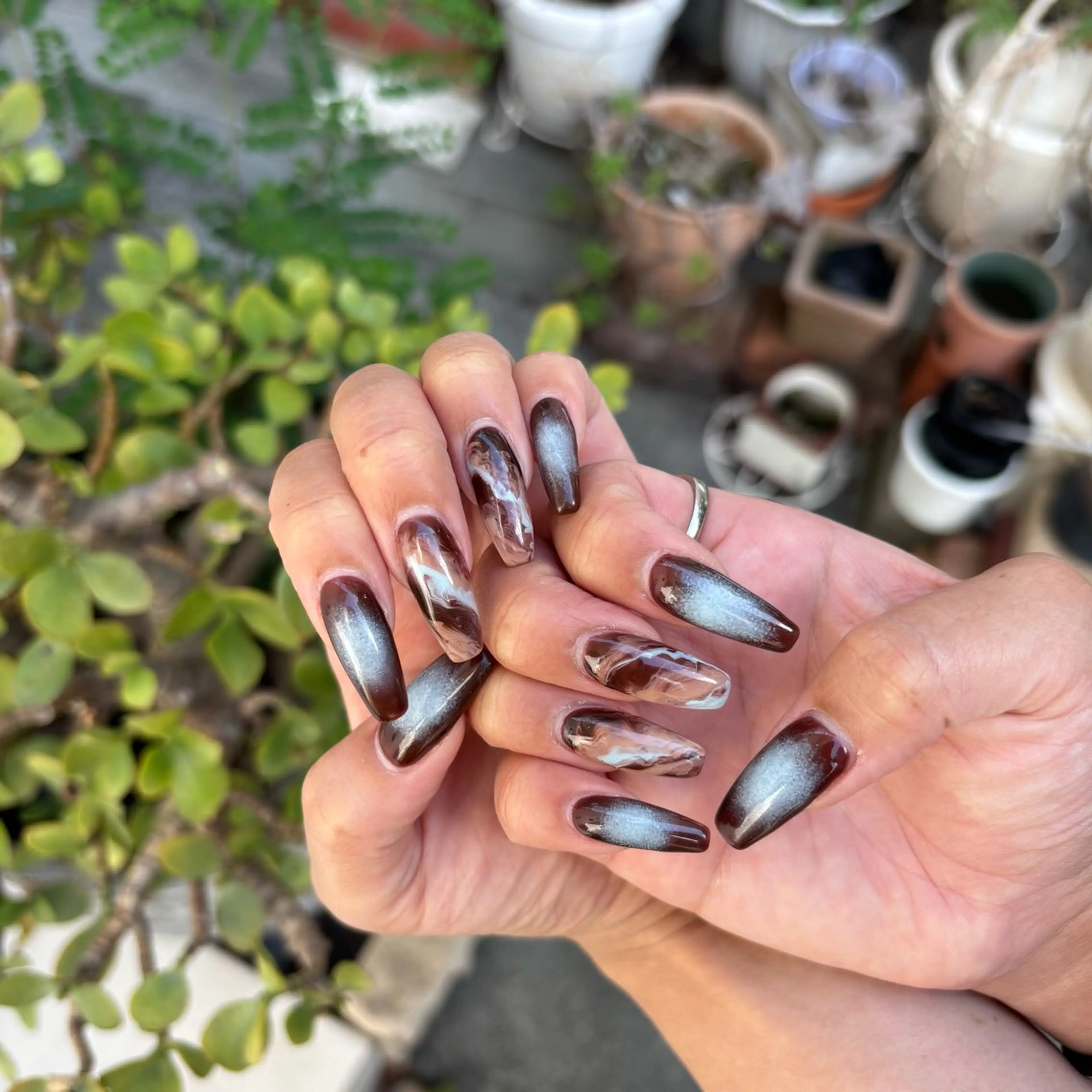 セミロング ハンドネイル RIObyROSA所属・RIO NAILのネイルデザイン