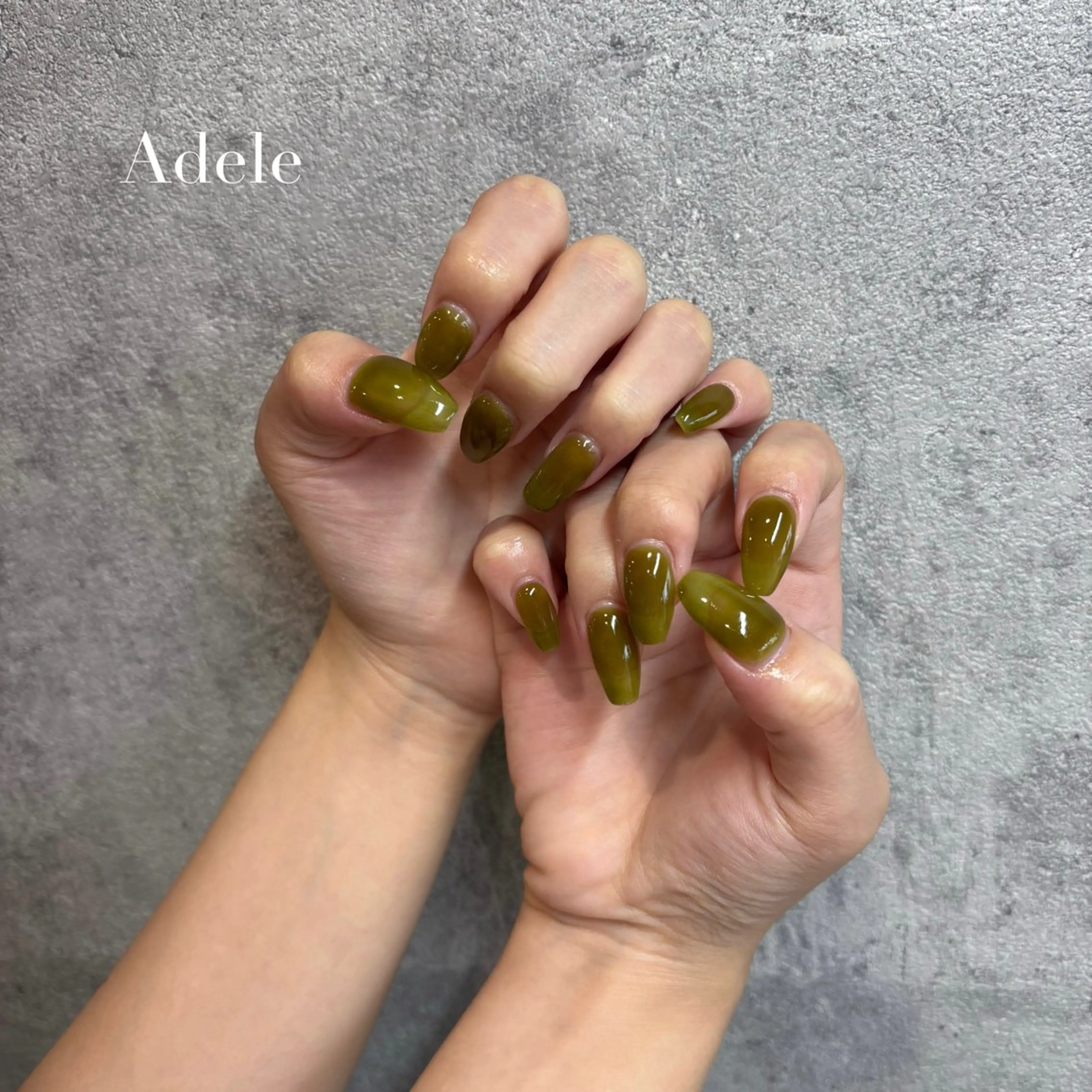 ネイル ラメ(グリッター) ワンカラーネイル ハンドネイル Adele saraのネイルデザイン