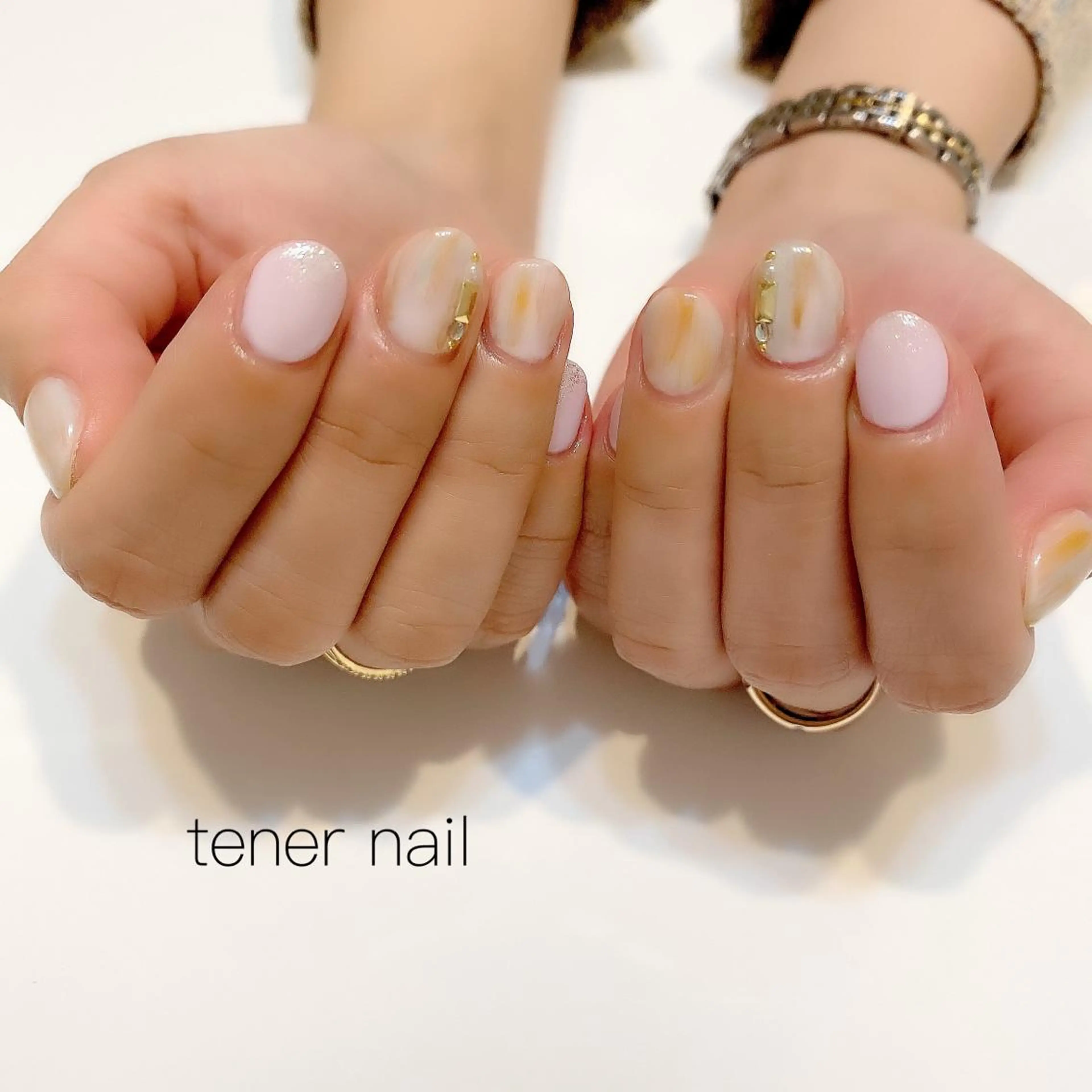 ネイル ニュアンスネイル 春ネイル tener  nail  テネルネイル所属・テネルネイル tener nailのネイルデザイン
