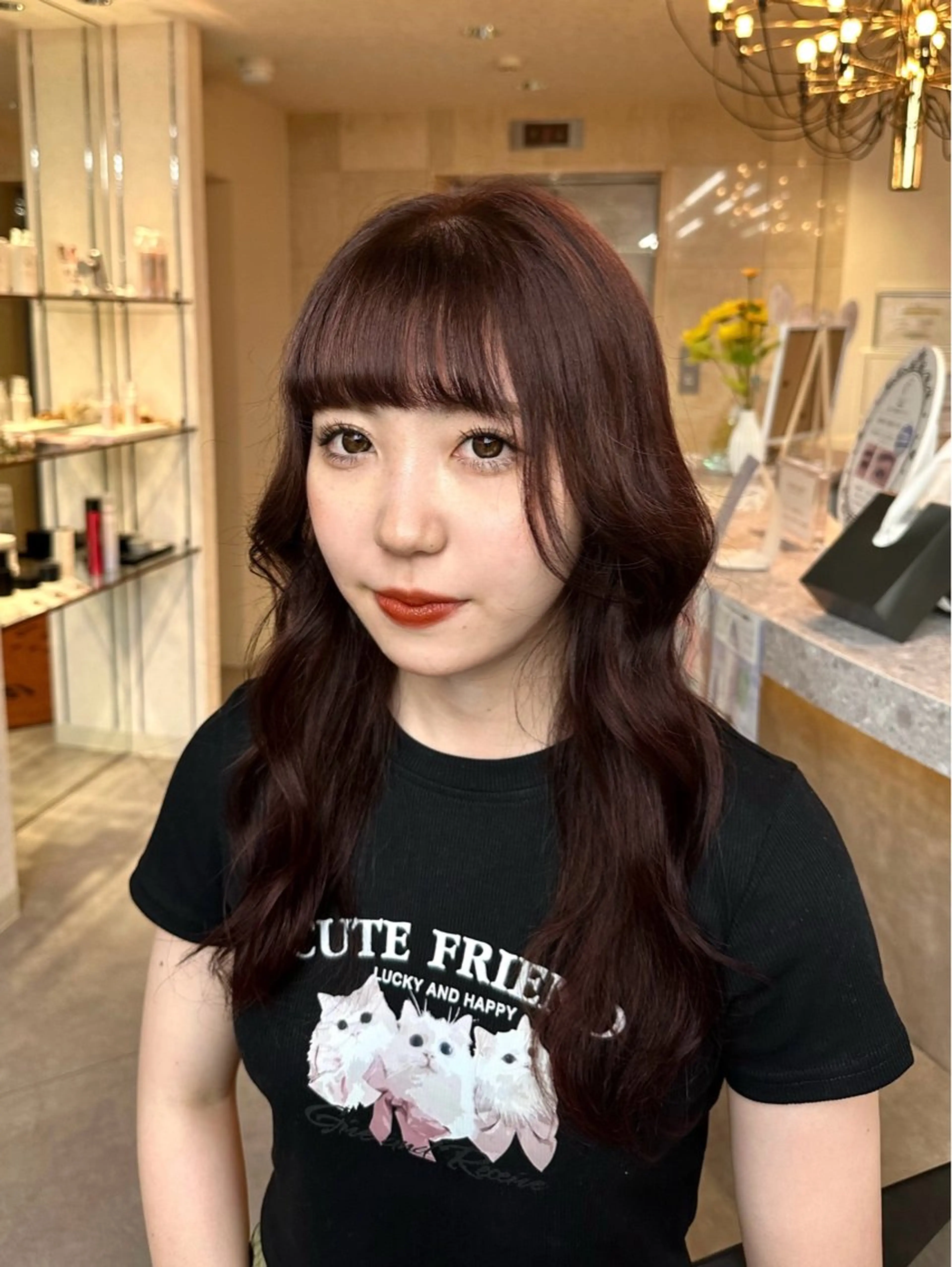 ロング カラー カット ヘアカラー トリートメント 韓国/レイヤー/ 透明感🩶ひかる🩶のヘアスタイル