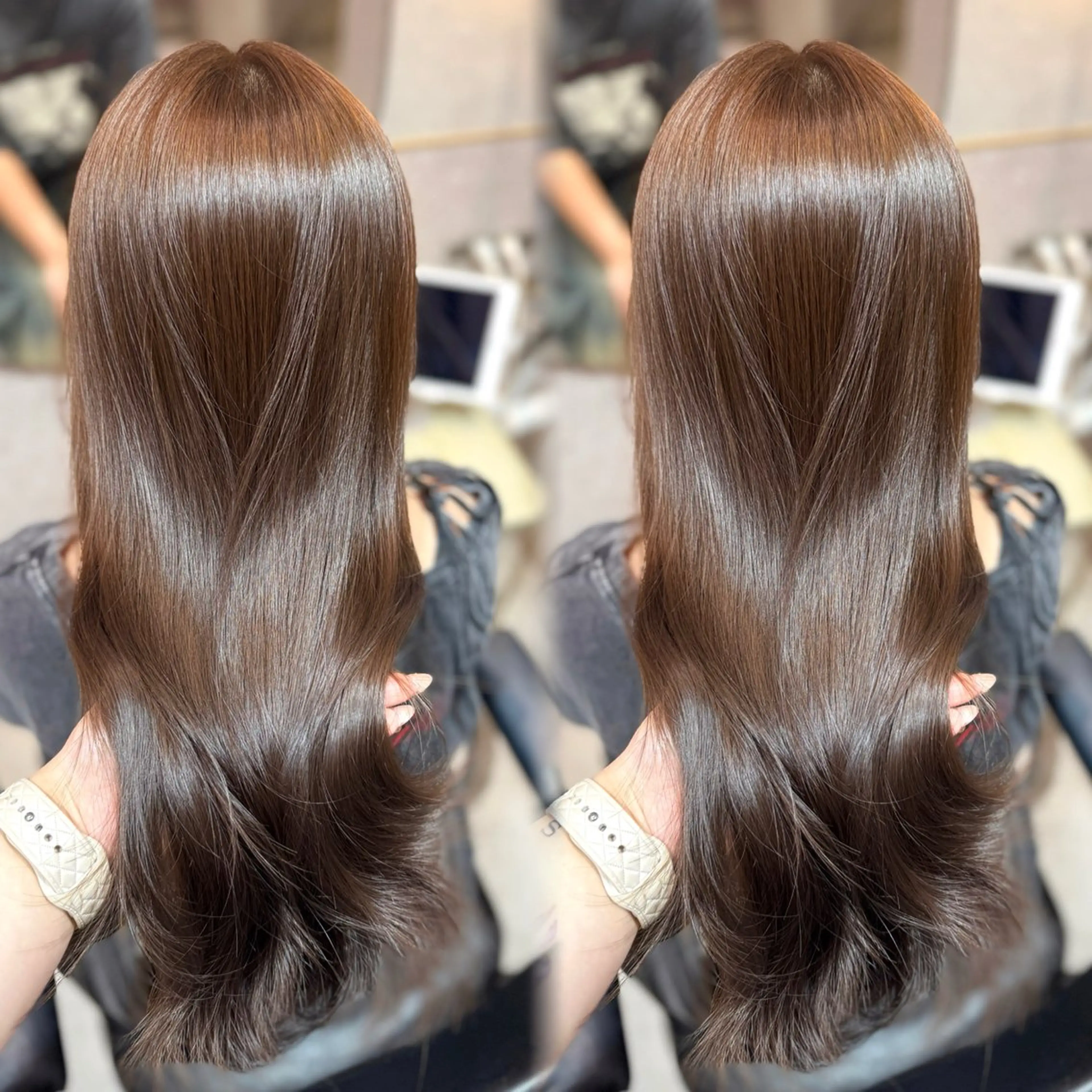 【しっかりケア✨】艶感たっぷり透明感カラー🫧 × 5step トリートメント💕の写真