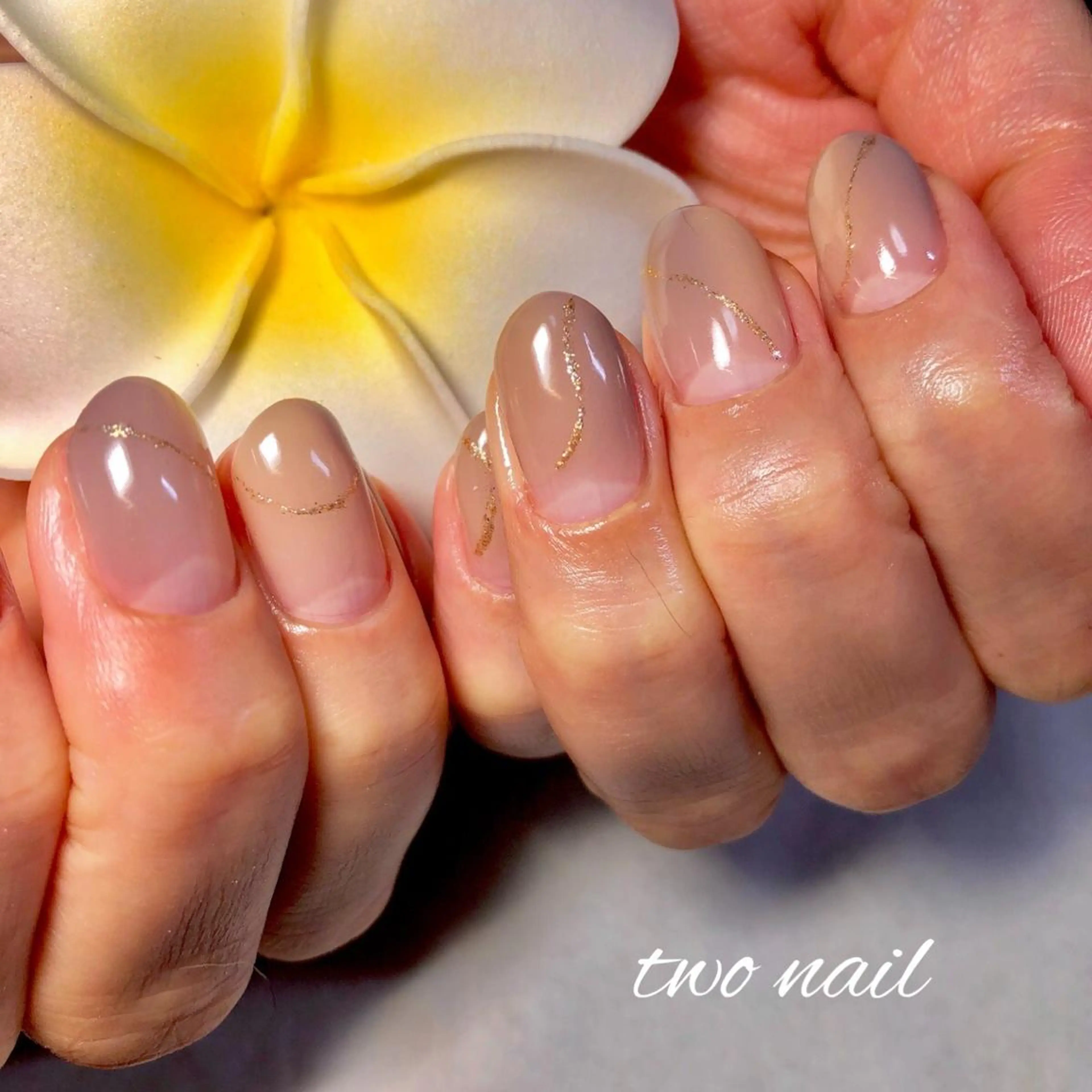 ネイル フットネイル グラデーション ハート two nailのネイルデザイン