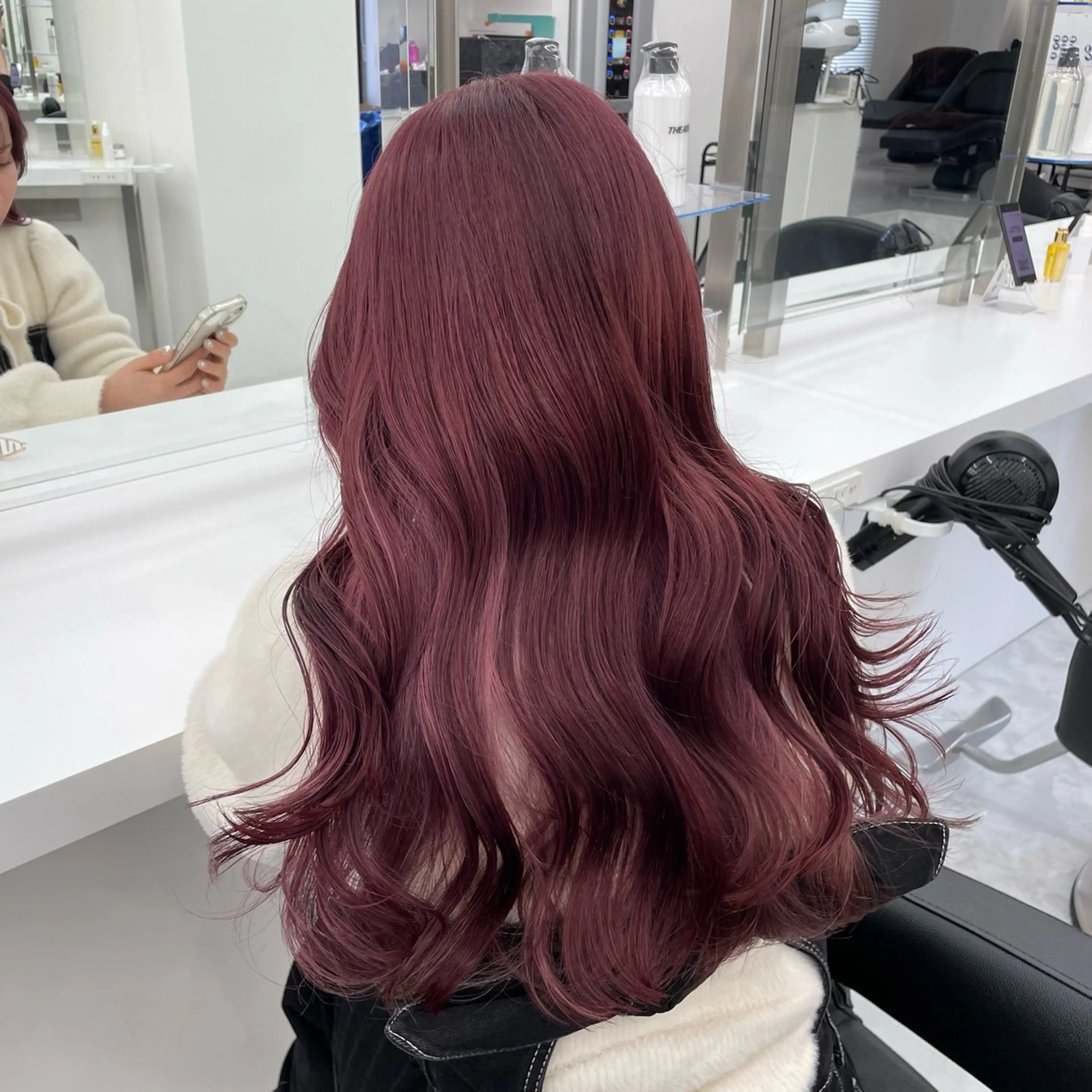 セミロング カラー ヘアカラー トリートメント ヘッドスパ ヘアセット ガーリーstyle ❤︎misaki🏹のヘアスタイル