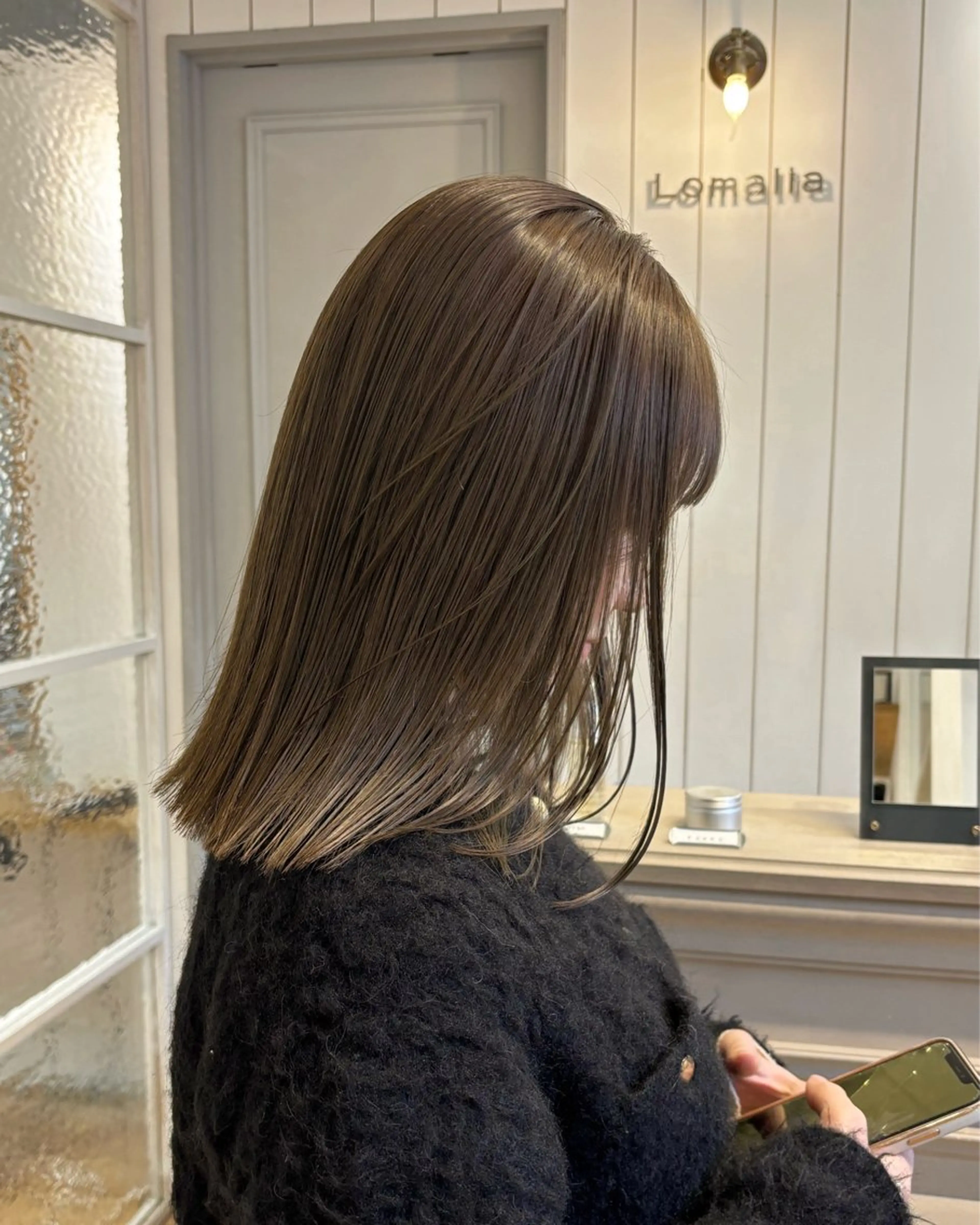 ミディアム カラー ヘアカラー トリートメント ヘッドスパ オリーブ/縮毛♡ Natsuno🩰のヘアスタイル