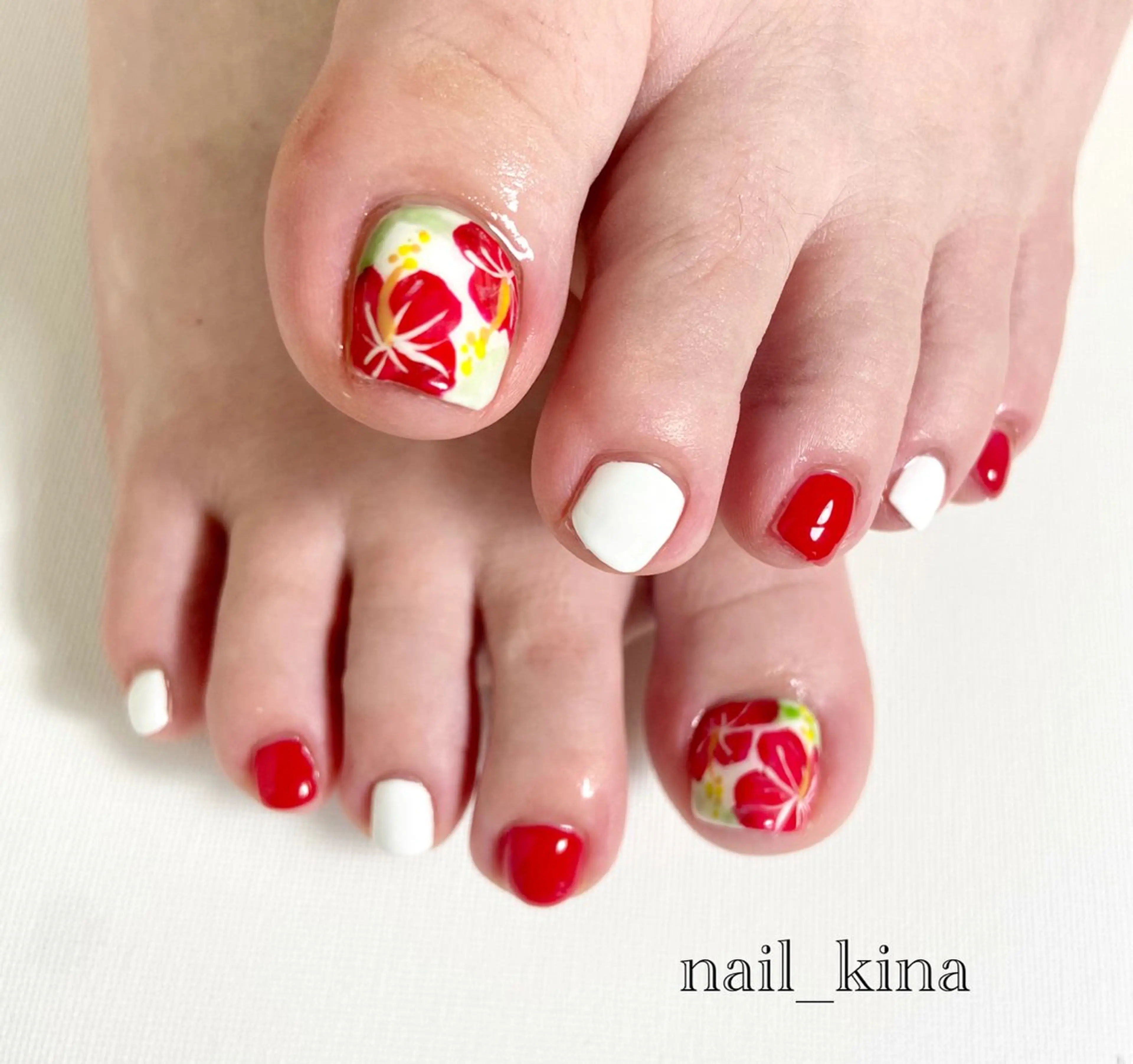 ネイル フットネイル 持ち込み nail_ kinaのネイルデザイン
