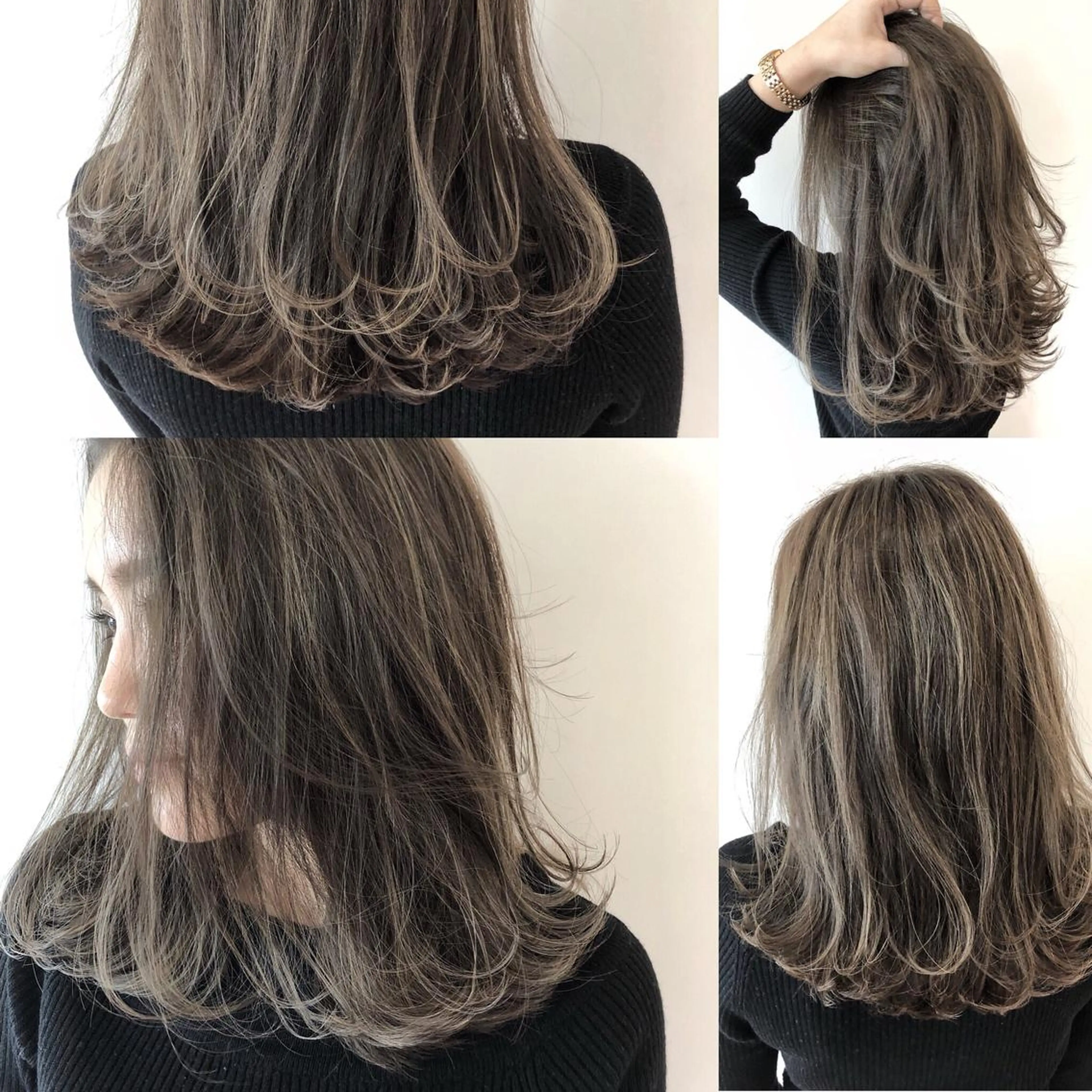 ミディアム ハイライト ボブ/レイヤー 🌟梅田盛一🌟のヘアスタイル