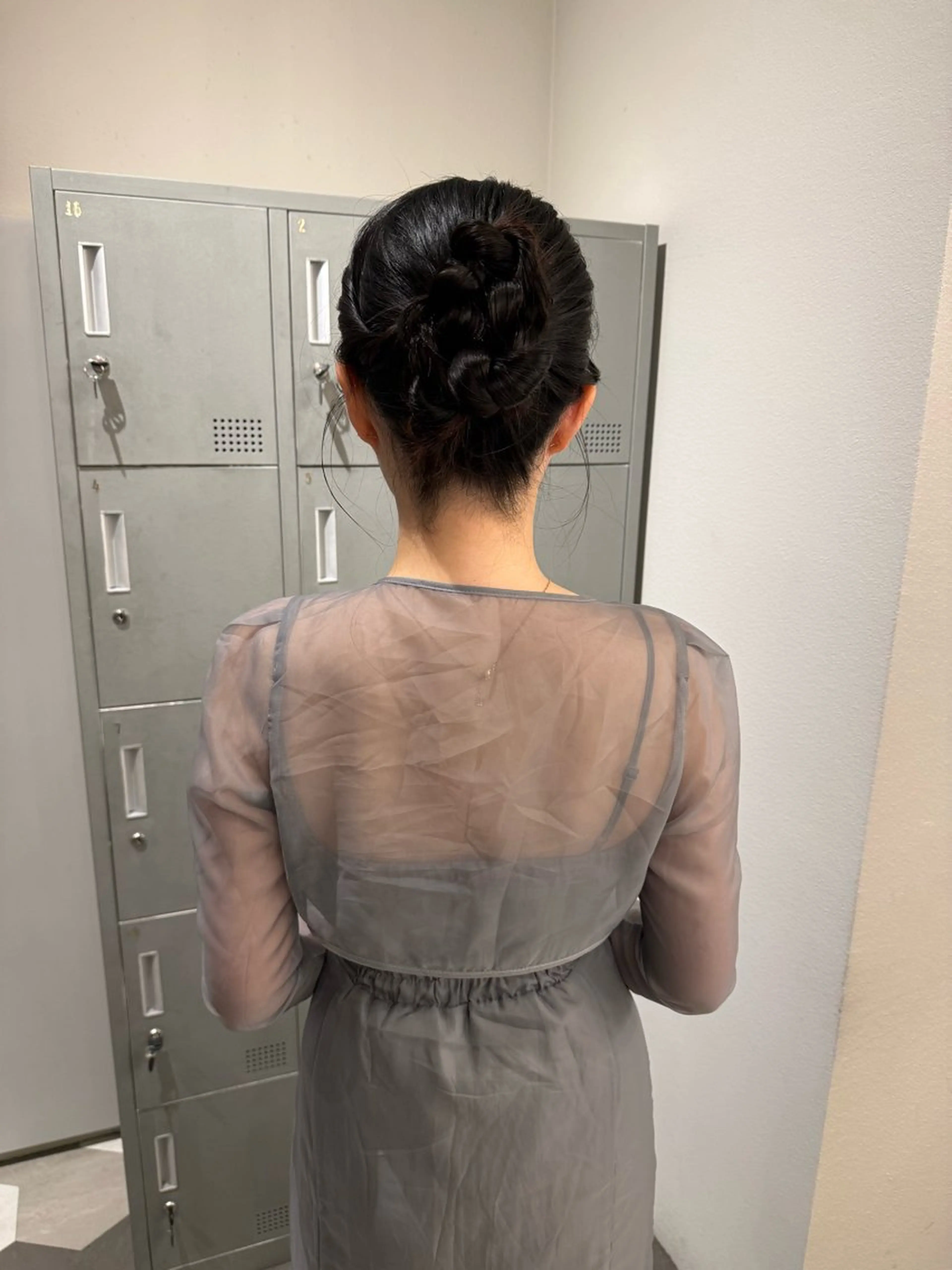 セミロング ヘアアレンジ ブリーチ/アレンジ 天満/chihiroのヘアスタイル