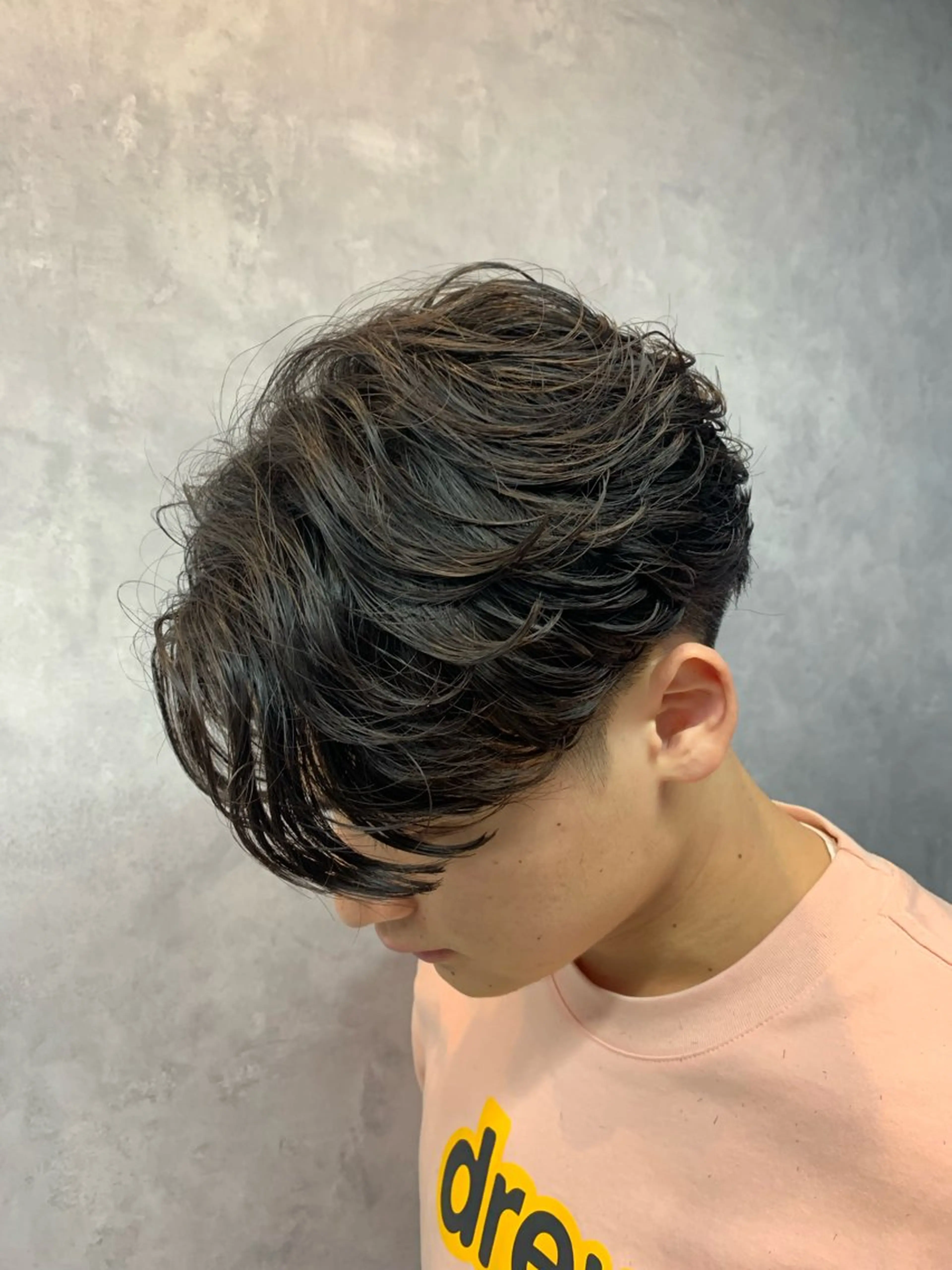 パーマ メンズ センターパート カット パーマ センターパート/ メンズ特化/植田 柊のヘアスタイル