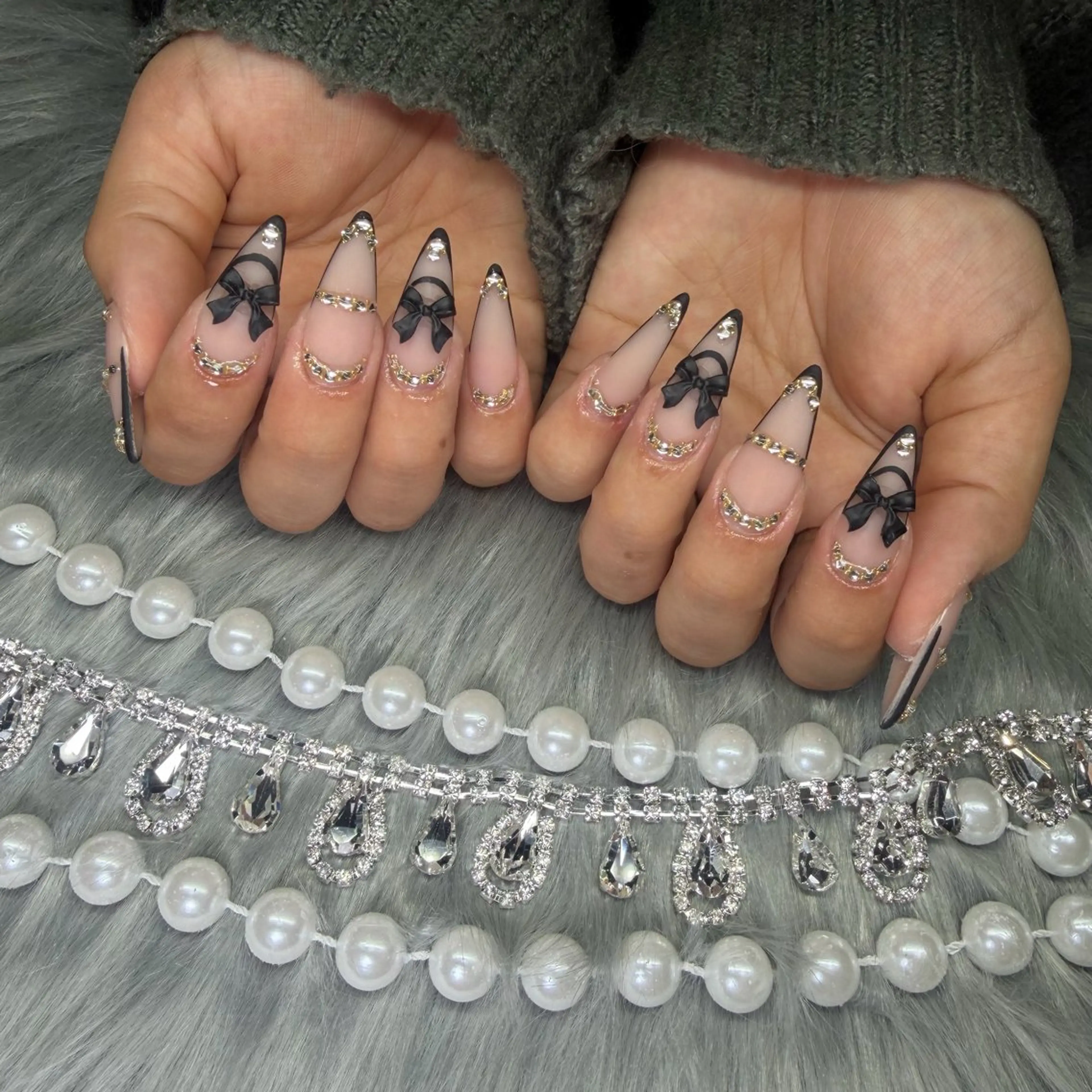 ネイル フレンチネイル ジェルネイル 韓国ネイル ロングネイル マグネットネイル ハンドネイル Nail Salon Grow所属・Nail Salon Growのネイルデザイン