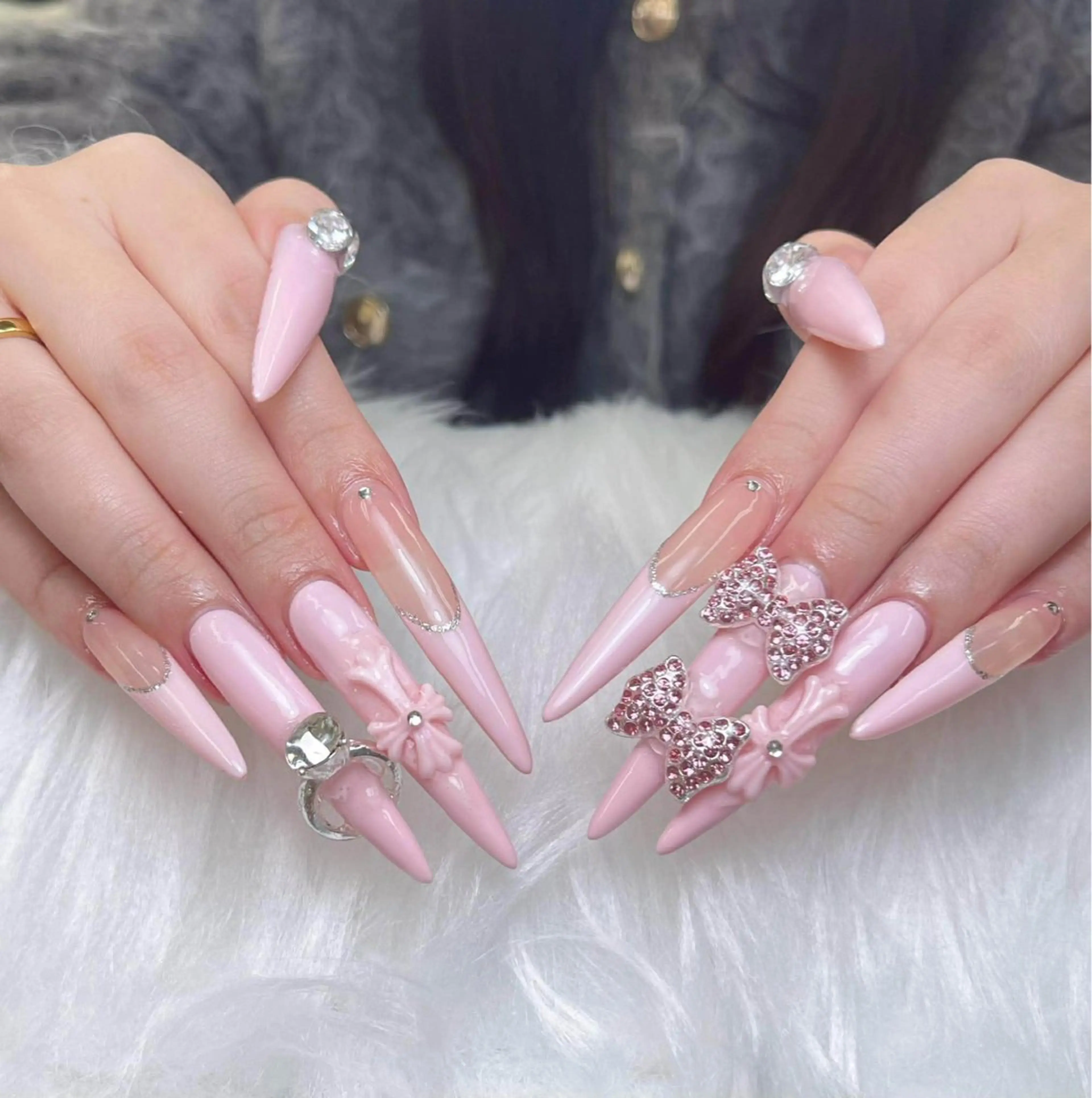 ネイル アートネイル 成人式 ジェルネイル ニュアンスネイル 夏ネイル ハンドネイル NIE MoMoのネイルデザイン