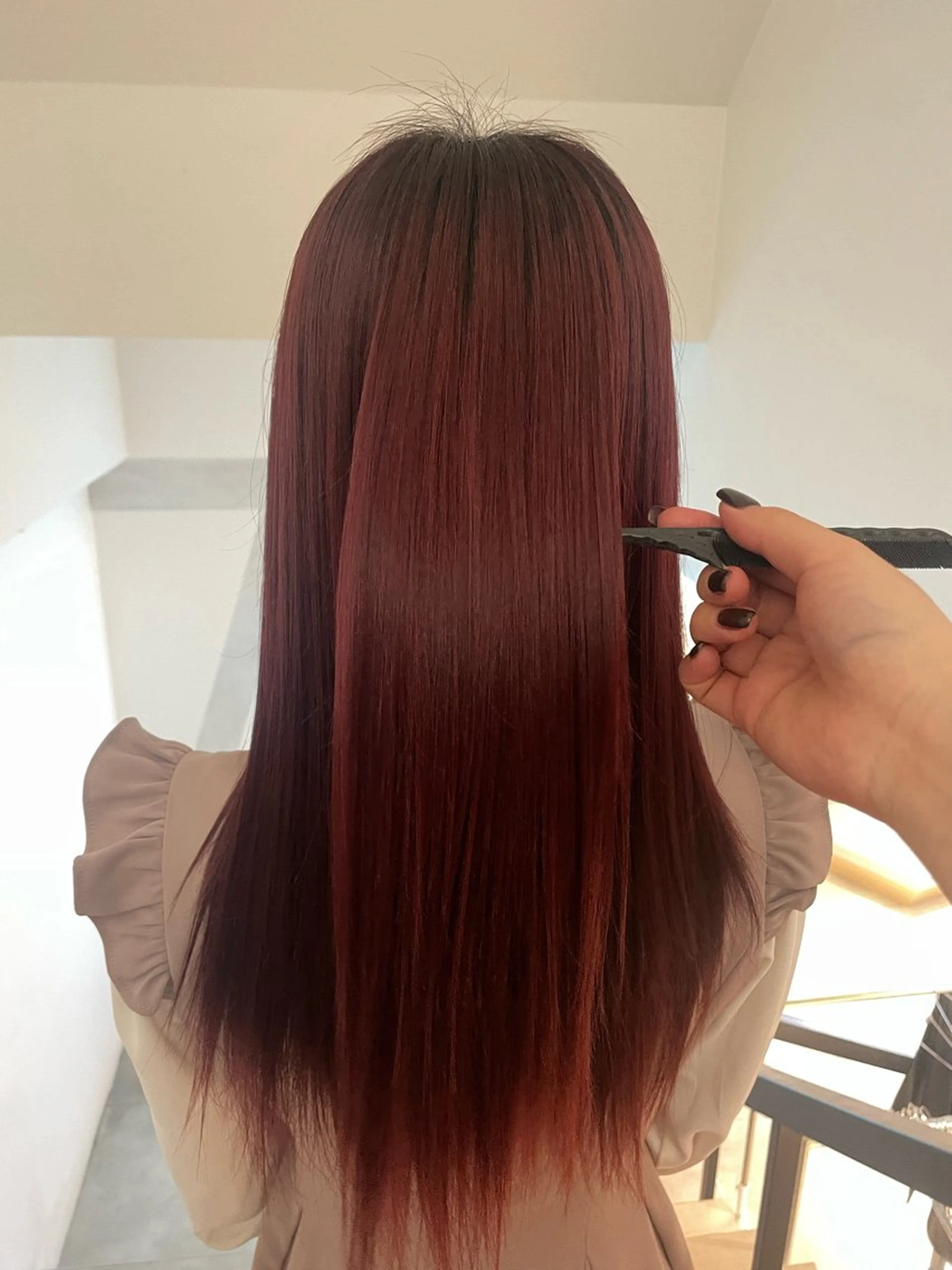 ミディアム カラー ヘアカラー トリートメント 🌟暖色系ハイトーン 🌟AIのヘアスタイル