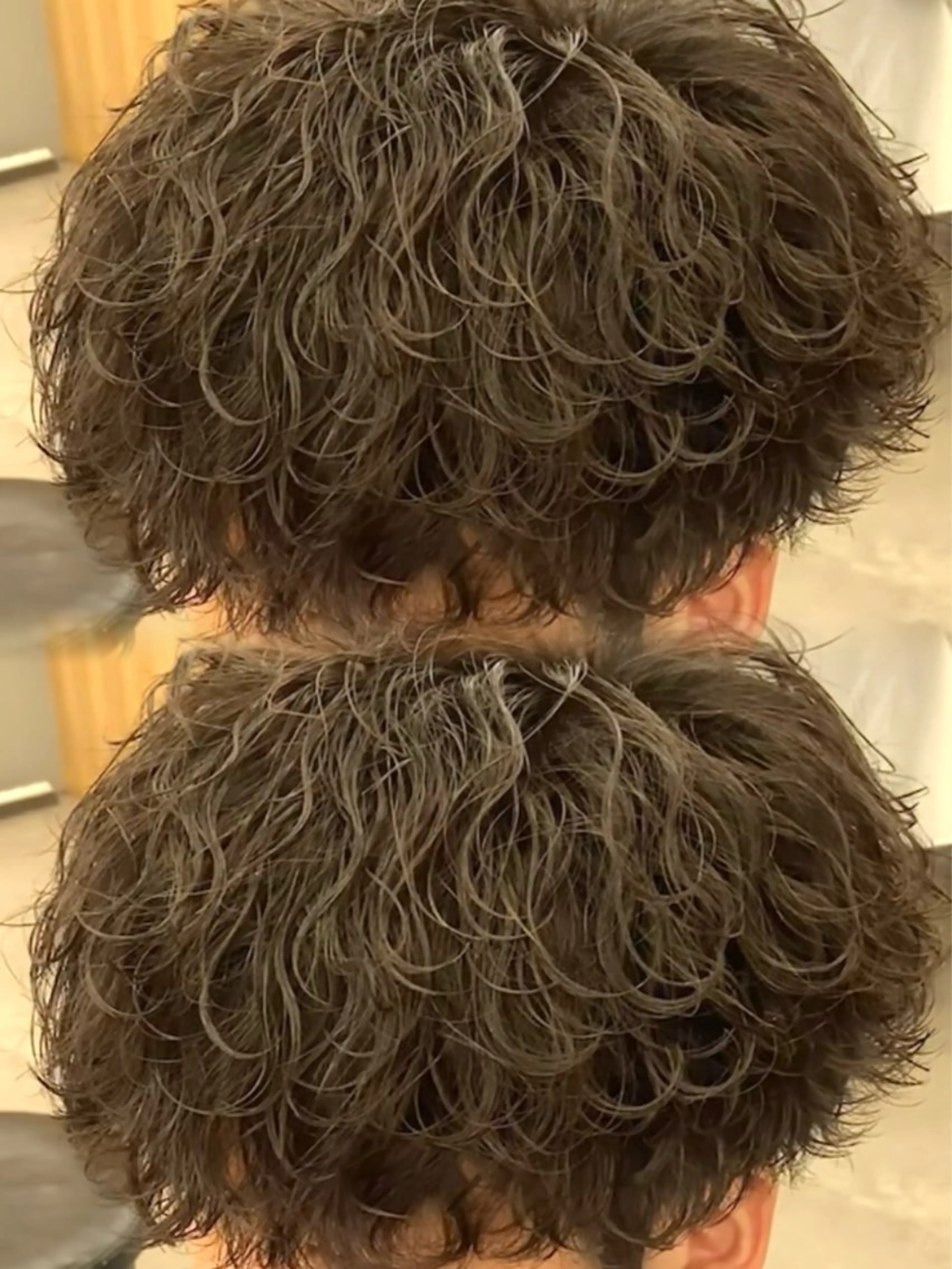 パーマ メンズ シャドウ/波巻き 朝崎倭斗のヘアスタイル