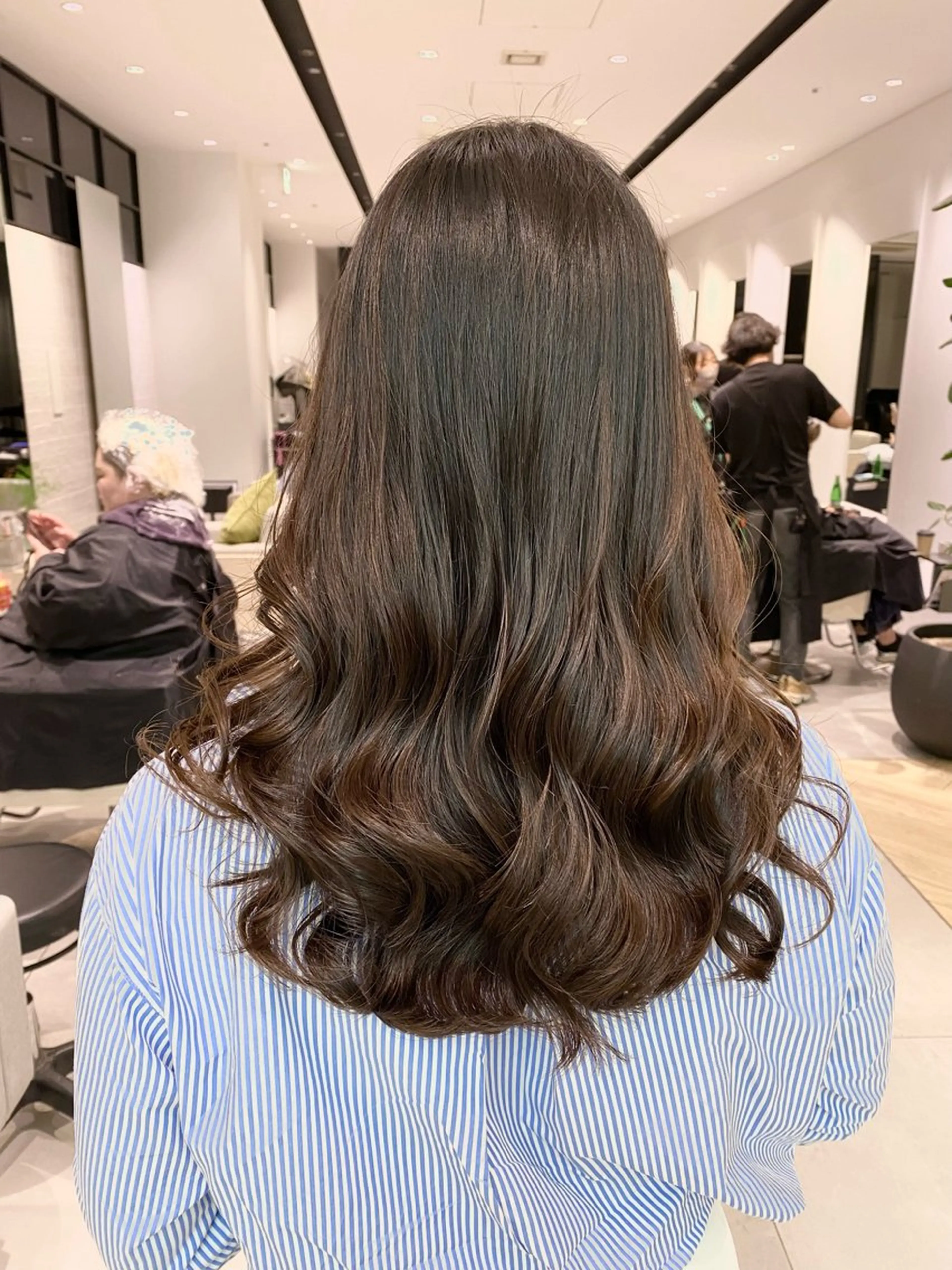 セミロング パーマ セミロングパーマ 韓国風ヘア デジタルパーマ 銀座/髪質改善/韓国 カラー🍓原田侑依のヘアスタイル