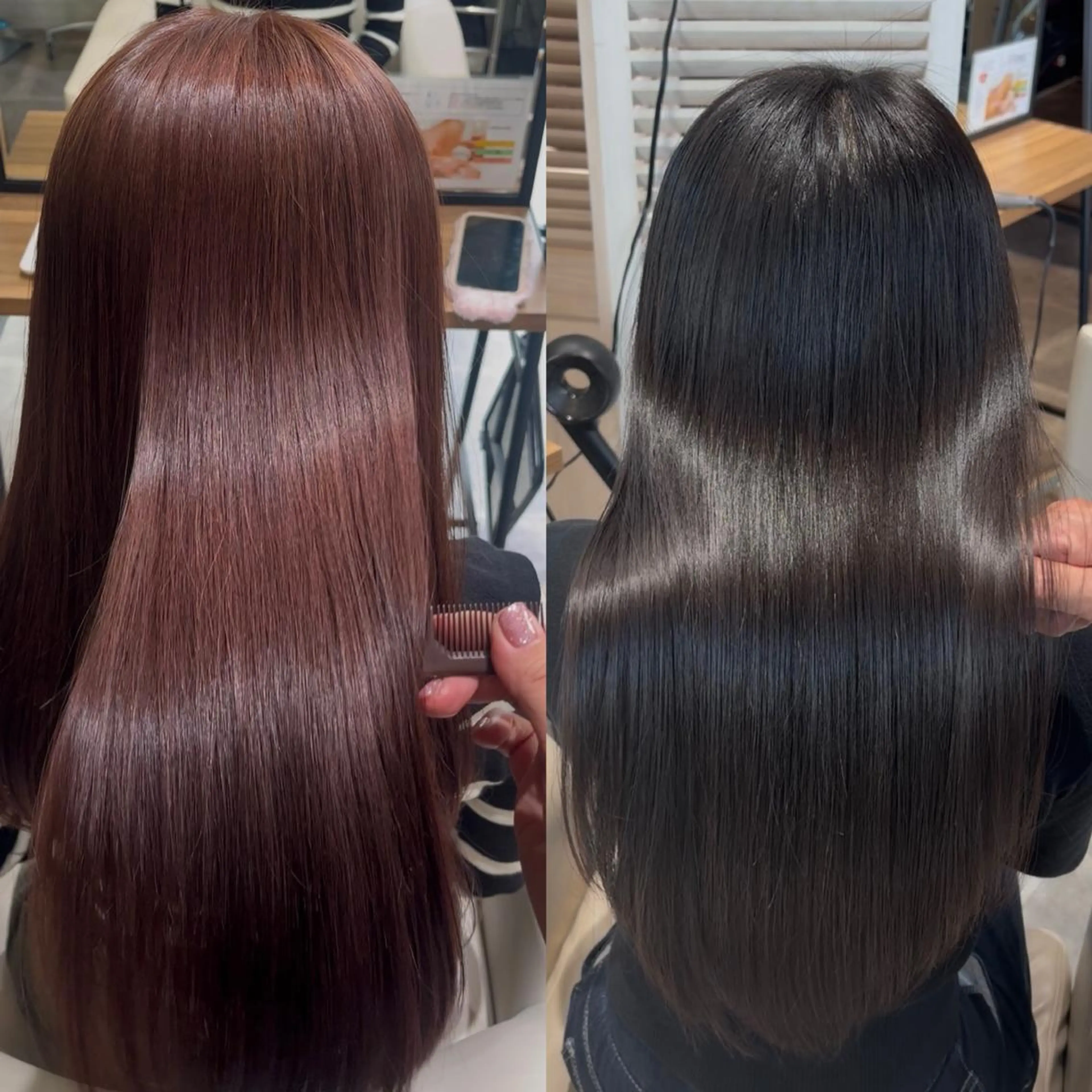 ロング カラー 髪質改善 カット 縮毛矯正 トリートメント 竹田 有沙のヘアスタイル